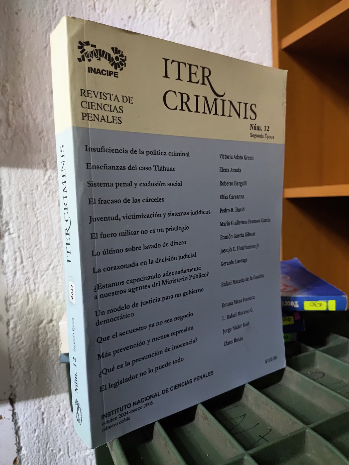 ITER CRIMINIS N. 12 POR EDITORIAL INACIPE USADO DERECHO JUAREZ 515