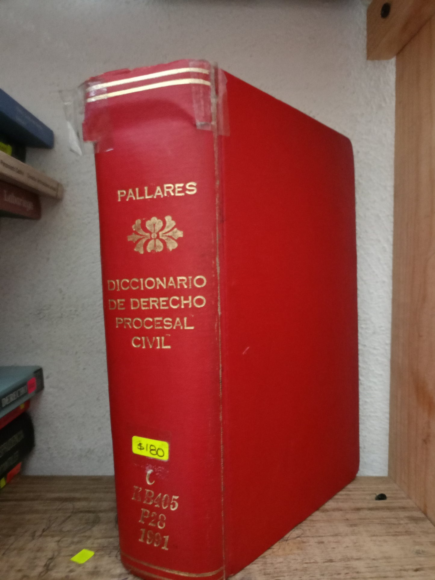 DICCIONARIO DE DERECHO PROCESAL CIVIL POR EDUARDO PALLARES USADO DERECHO LITERARIO 305