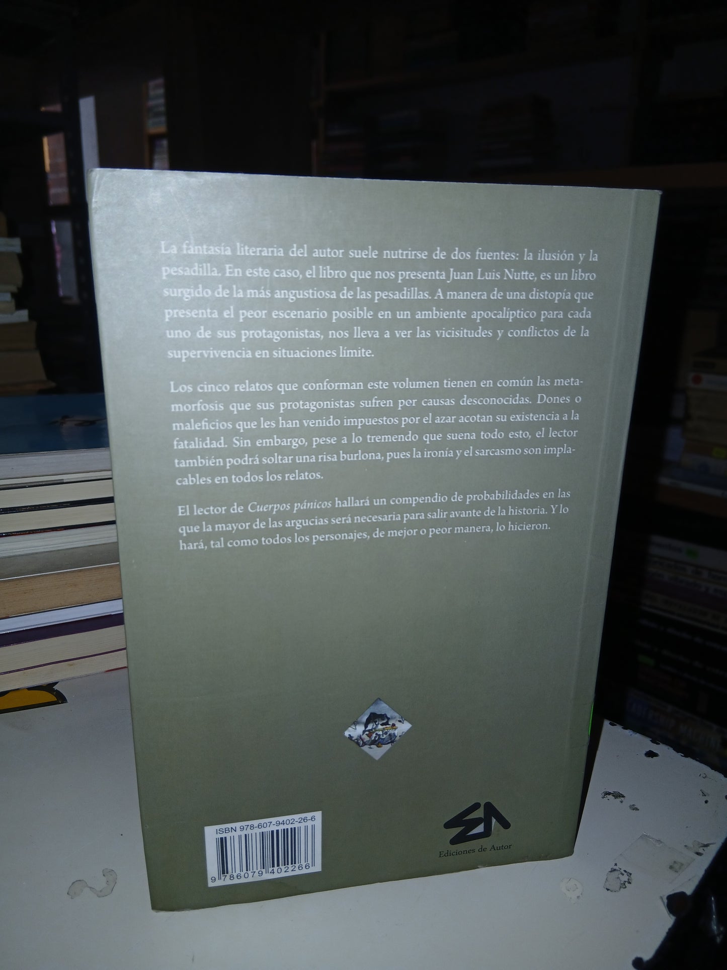 CUERPOS PÁNICOS POR JUAN LUIS NUTTE USADO ANTOLOGÍA LITERARIO 207