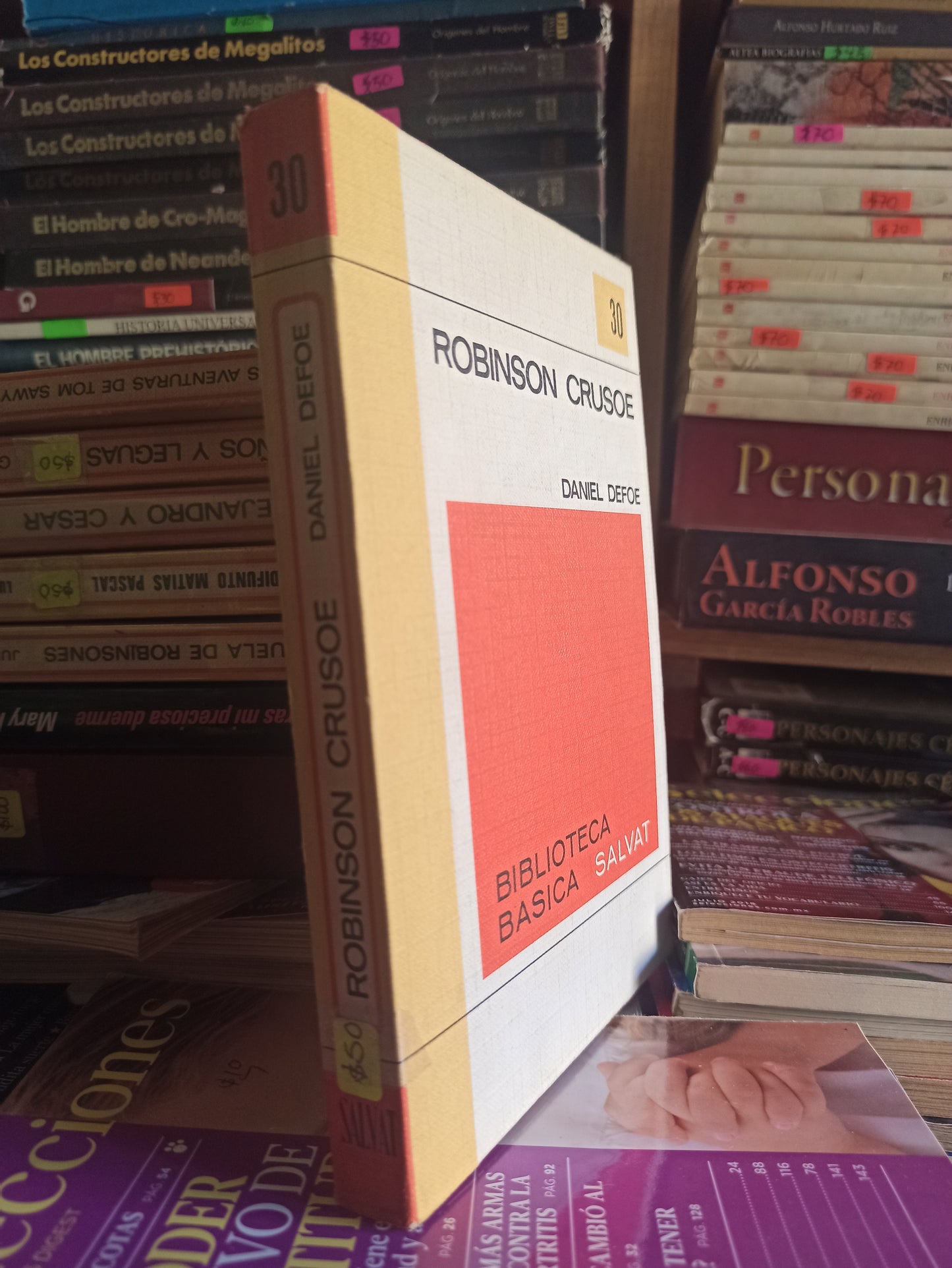 ROBINSON CRUSOE POR DANIEL DEFOE USADO NOVELAS LITERARIO 207