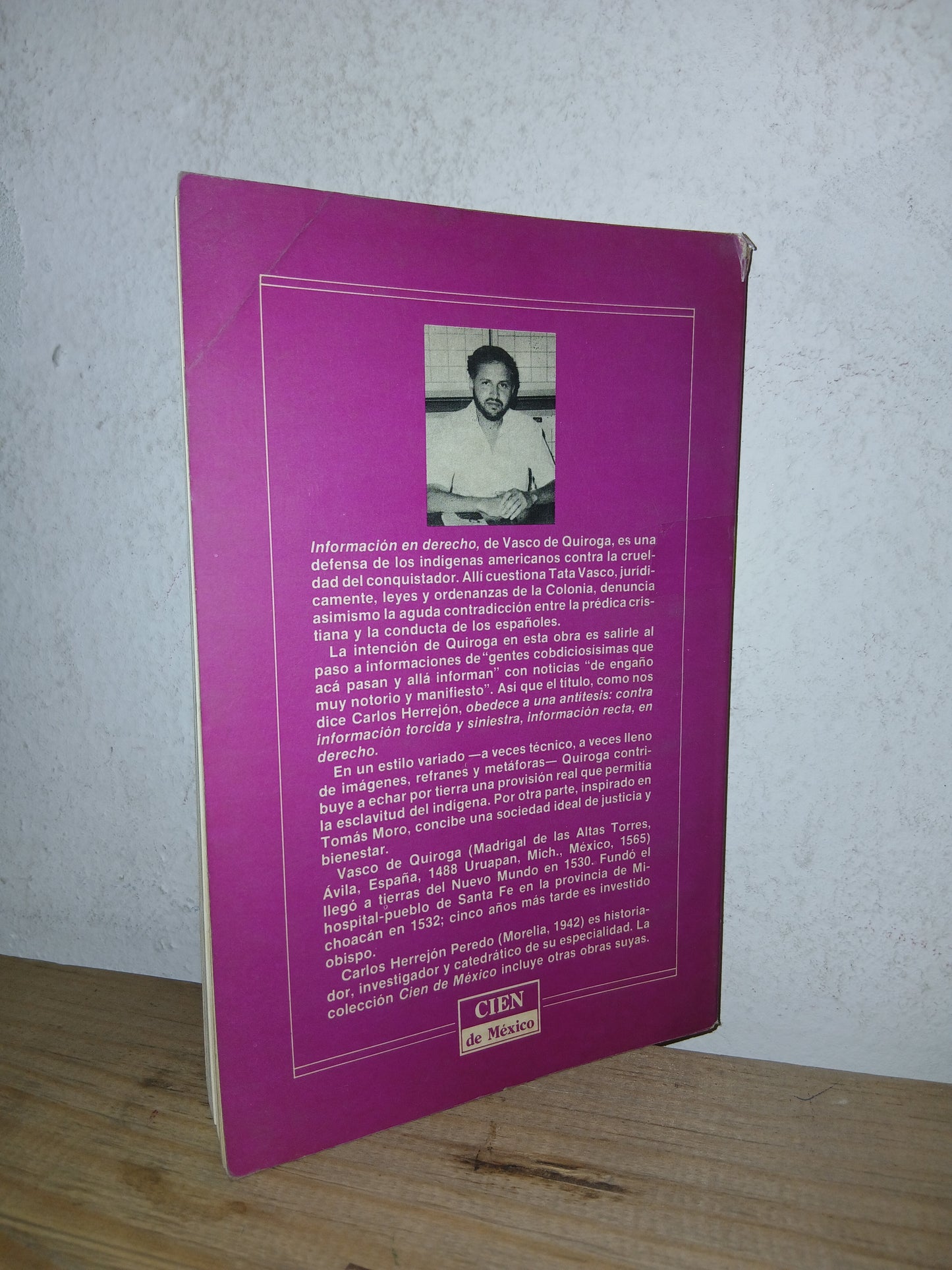 INFORMACIÓN EN DERECHO POR VASCO DE QUIROGA USADO DERECHO LITERARIO 207