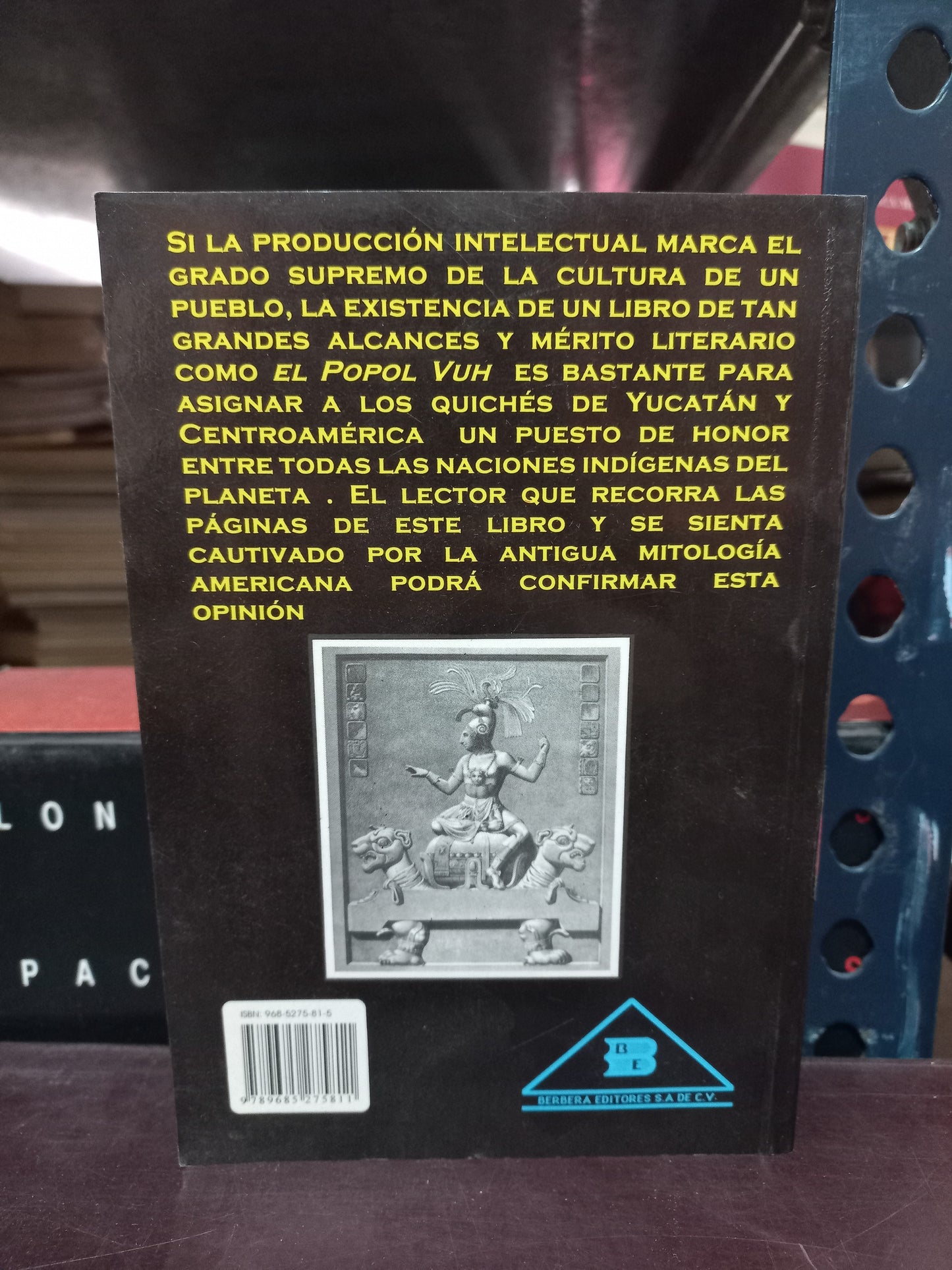 EL POPOL VUH LAS ANTIGUAS HISTORIAS DEL QUICHE USADO HISTORIA LITERARIO 305