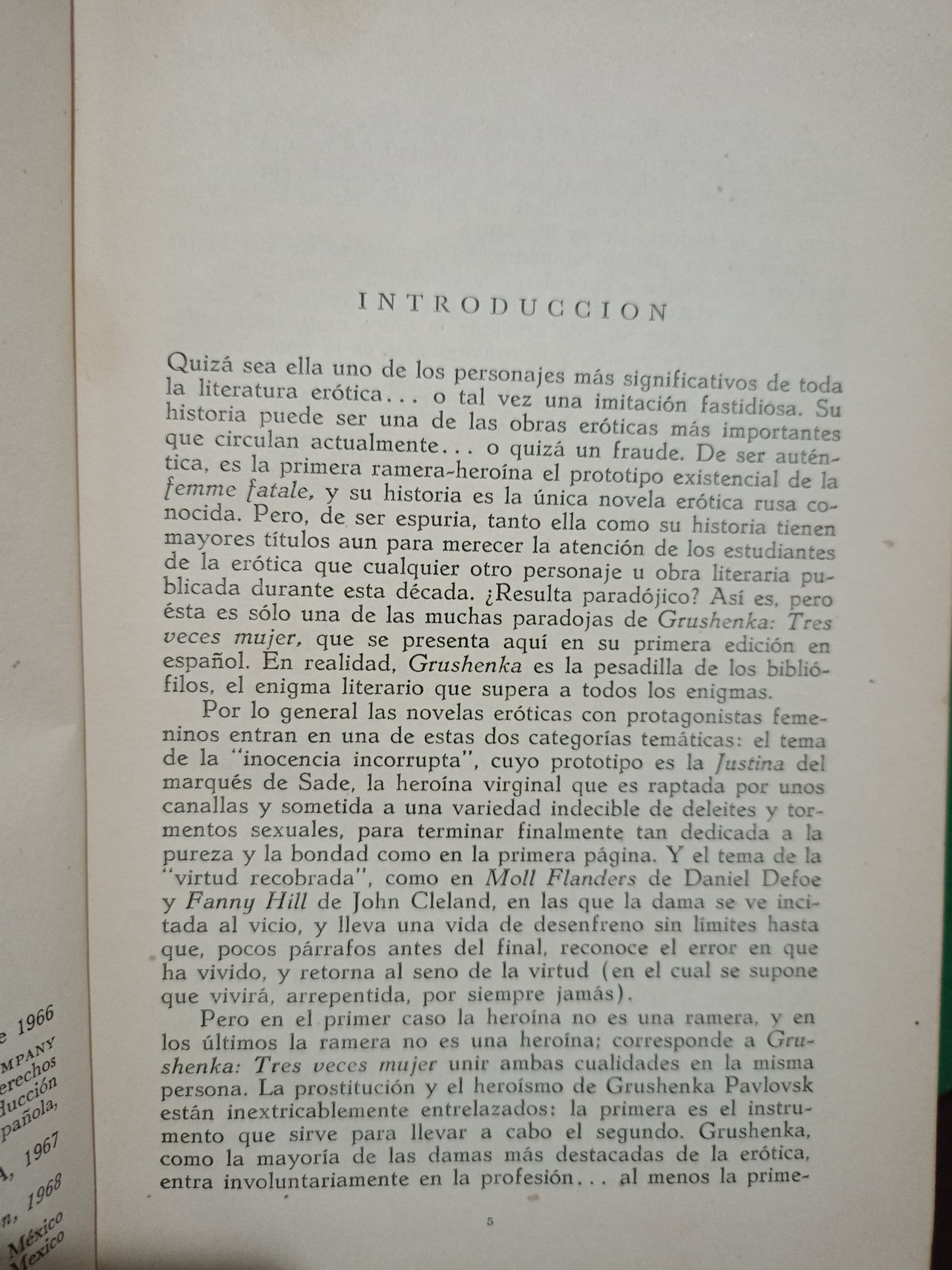 GRUSHENKA TRES VECES MUJER USADO NOVELA LITERARIO 305