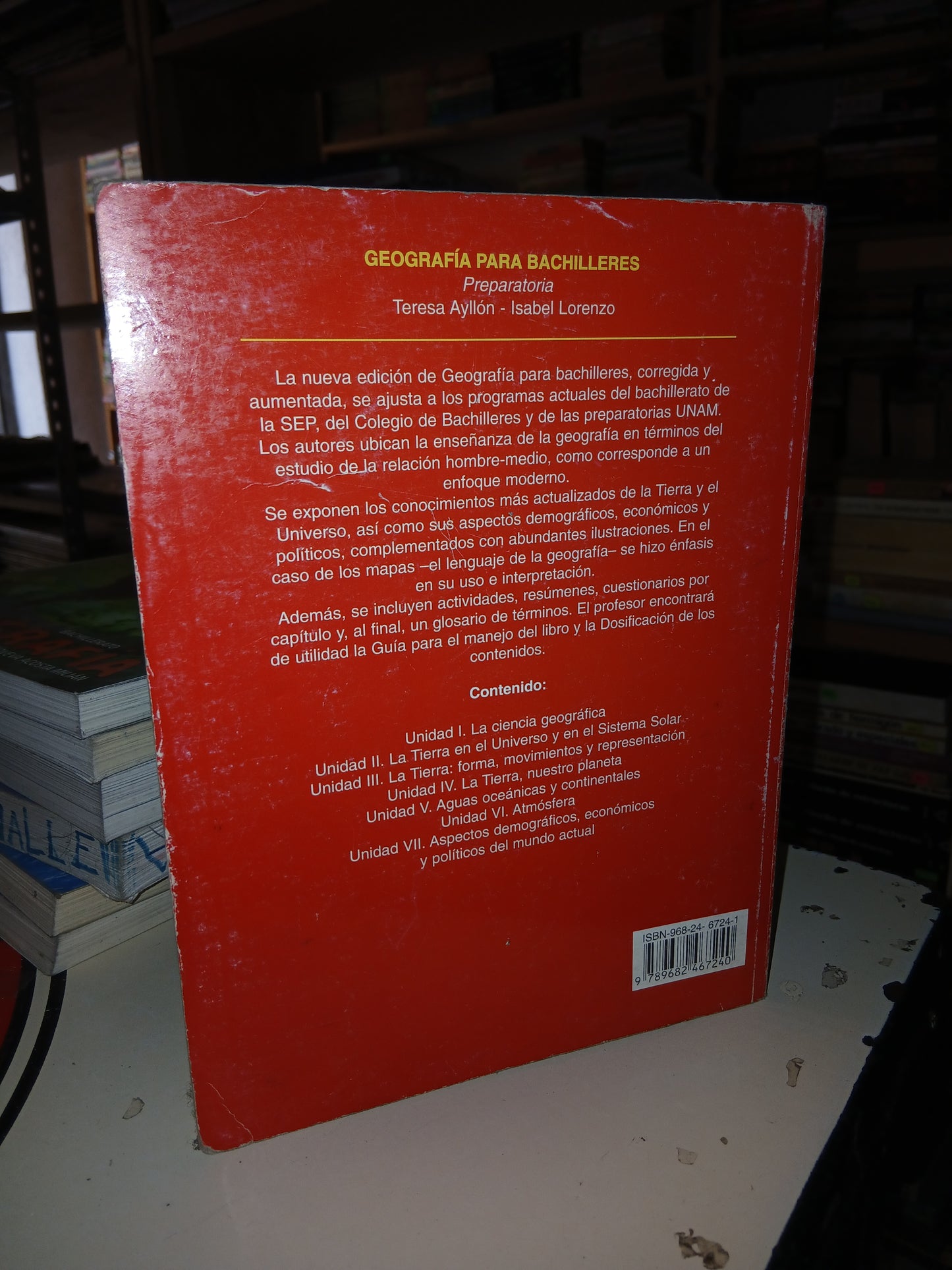 GEOGRAFÍA PARA BACHILLERES PREPARATORIA POR TERESA AYLLÓN E ISABEL LORENZO USADO GEOGRAFÍA LITERARIO 207