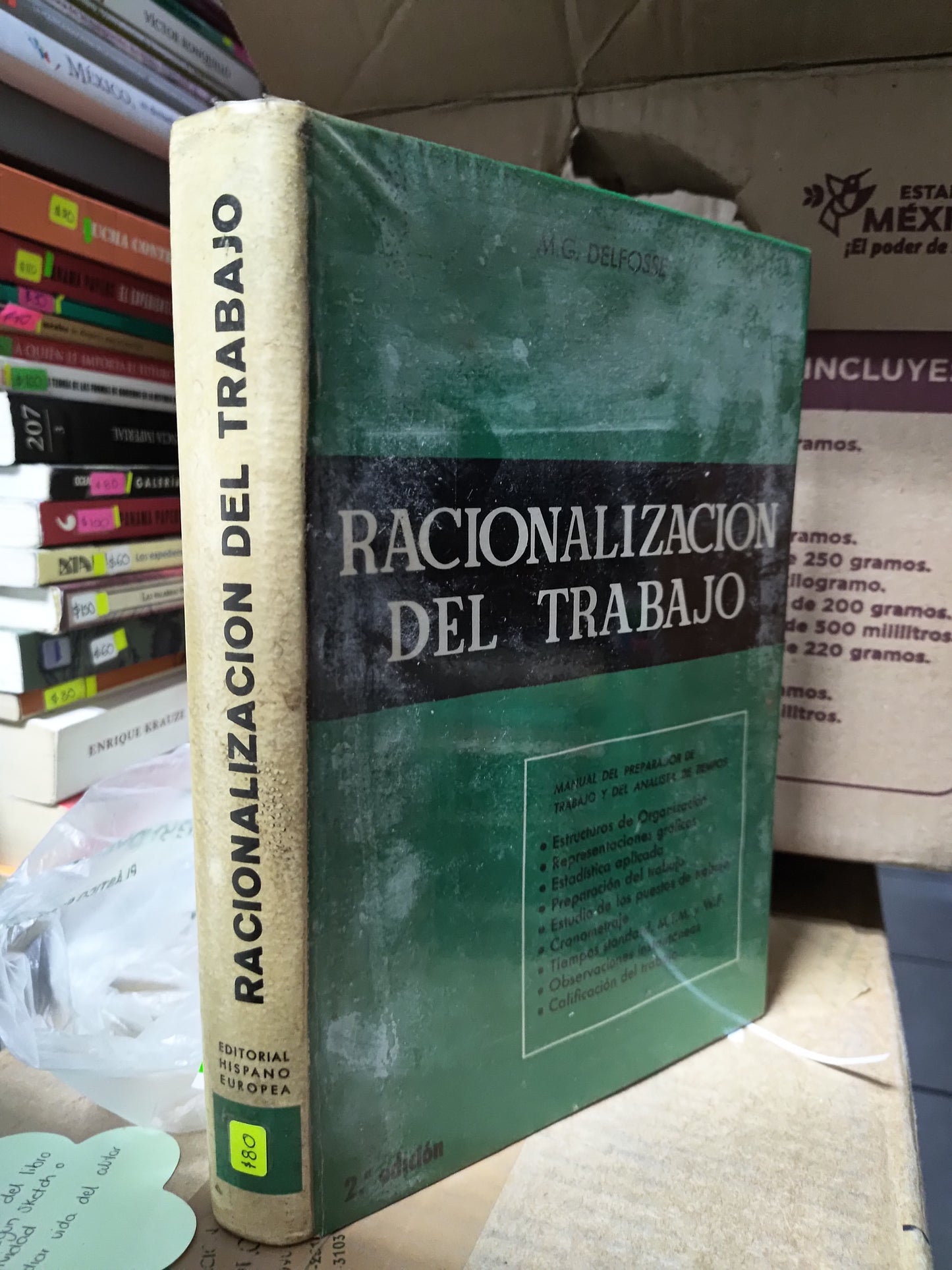 RACIONALIZACION DEL TRABAJO POR M. G. DELFOSSE USADO ADMINISTRACION JUAREZ 507