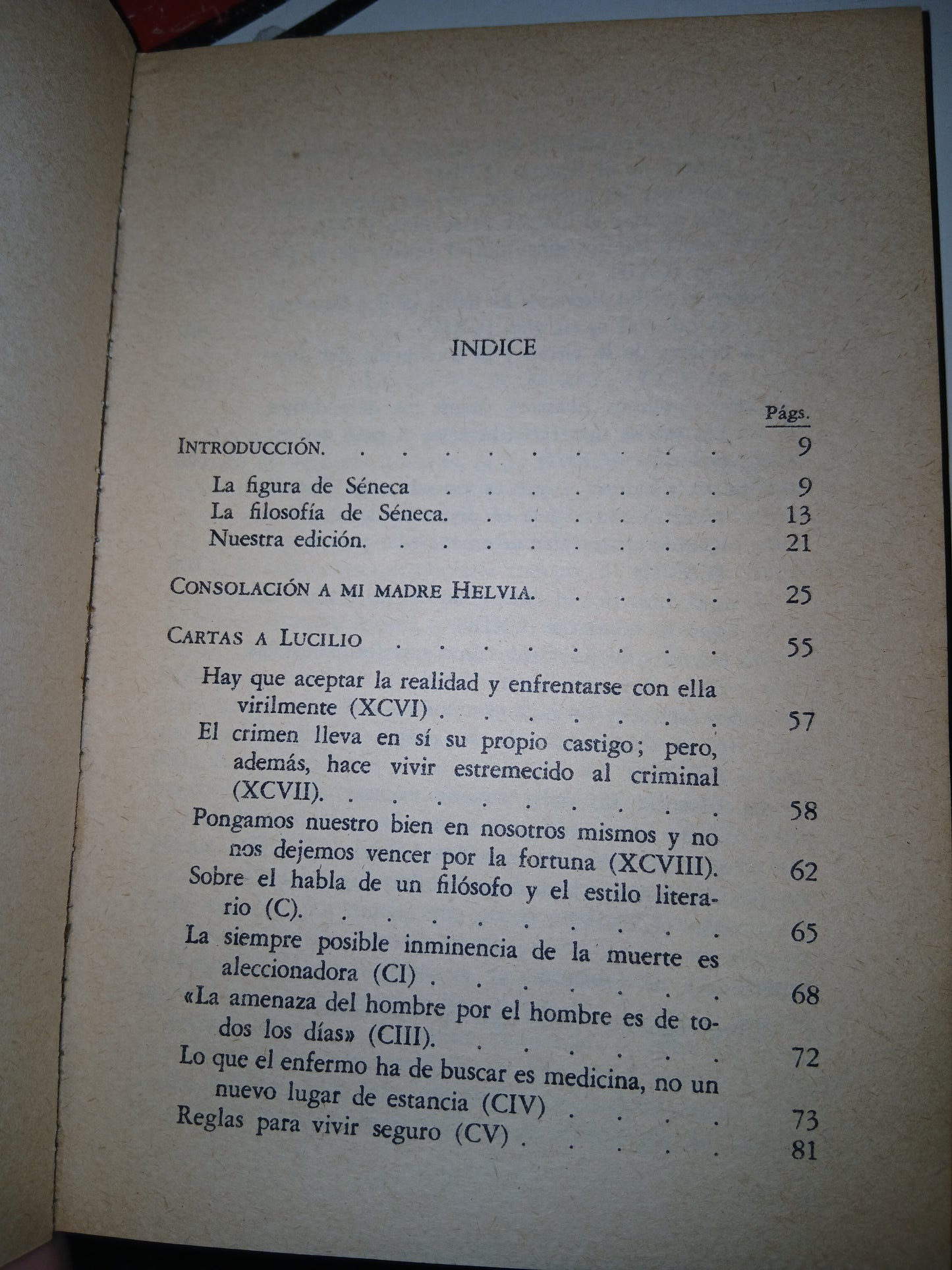 CONSOLACIÓN A HELVIA/CARTAS A LUCILIO POR LUCIO ANNEO SENECA USADO NOVELA LITERARIO 207