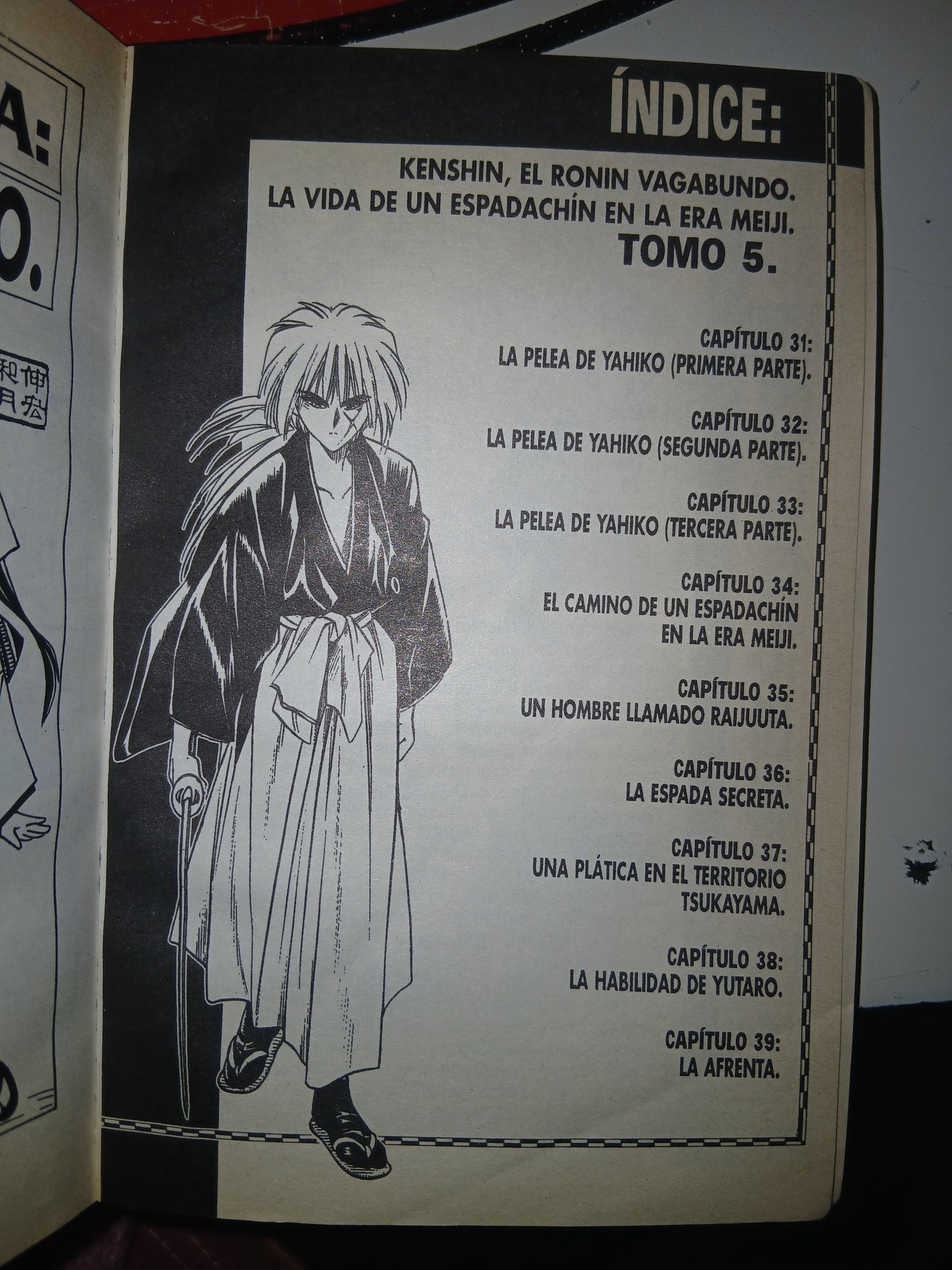 SAMURÁI X 5: ESTRUCTURA DEL ESGRIMA MEIJI POR NOBUHIRO WATSUKI USADO MANGA LITERARIO 207