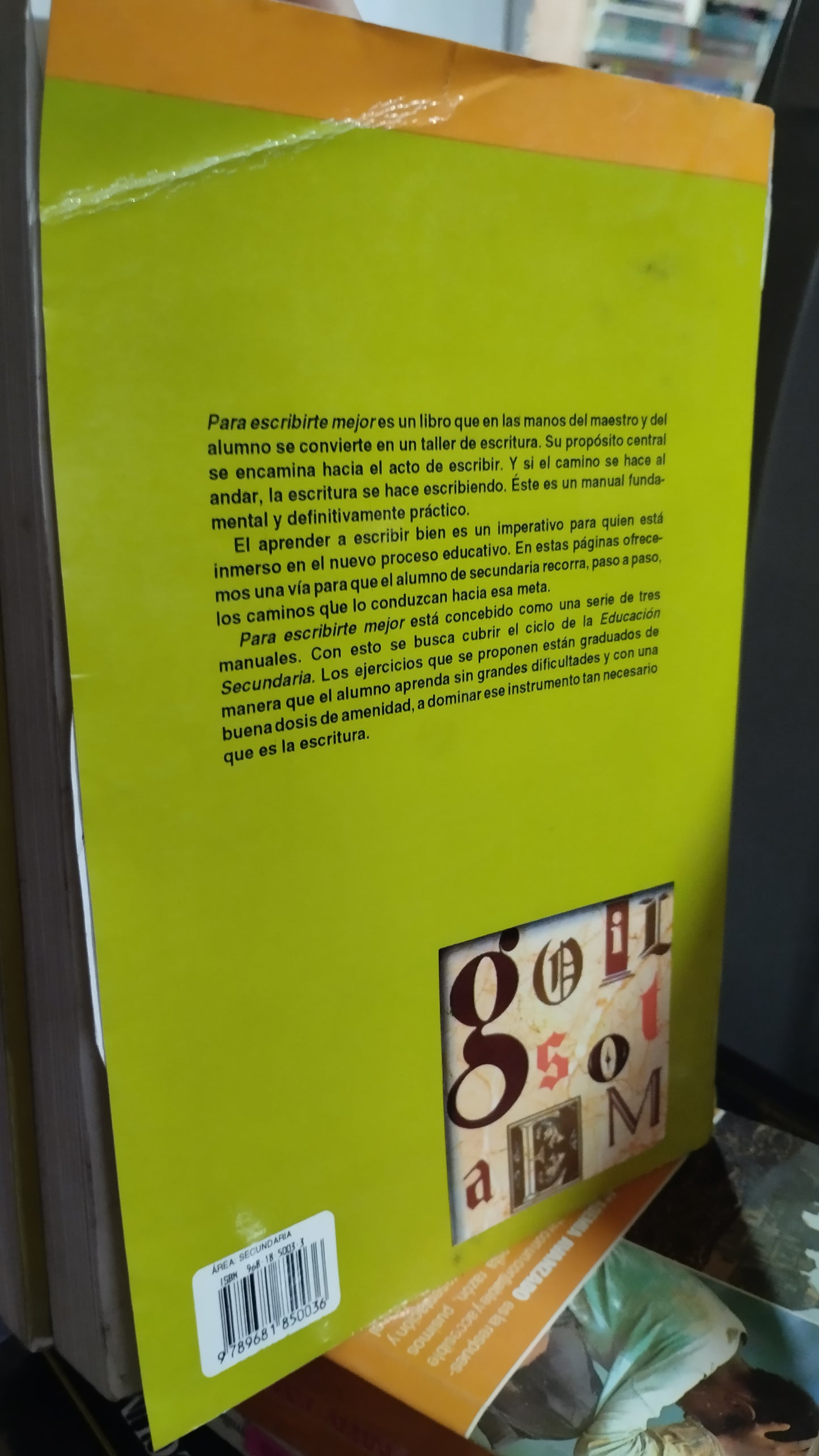 PARA ESCRIBIRTE MEJOR 3 POR ANA MARIA MAQUEO Y LETICIA ROSALES LIBRO USADO EDUCACION ALDAMA