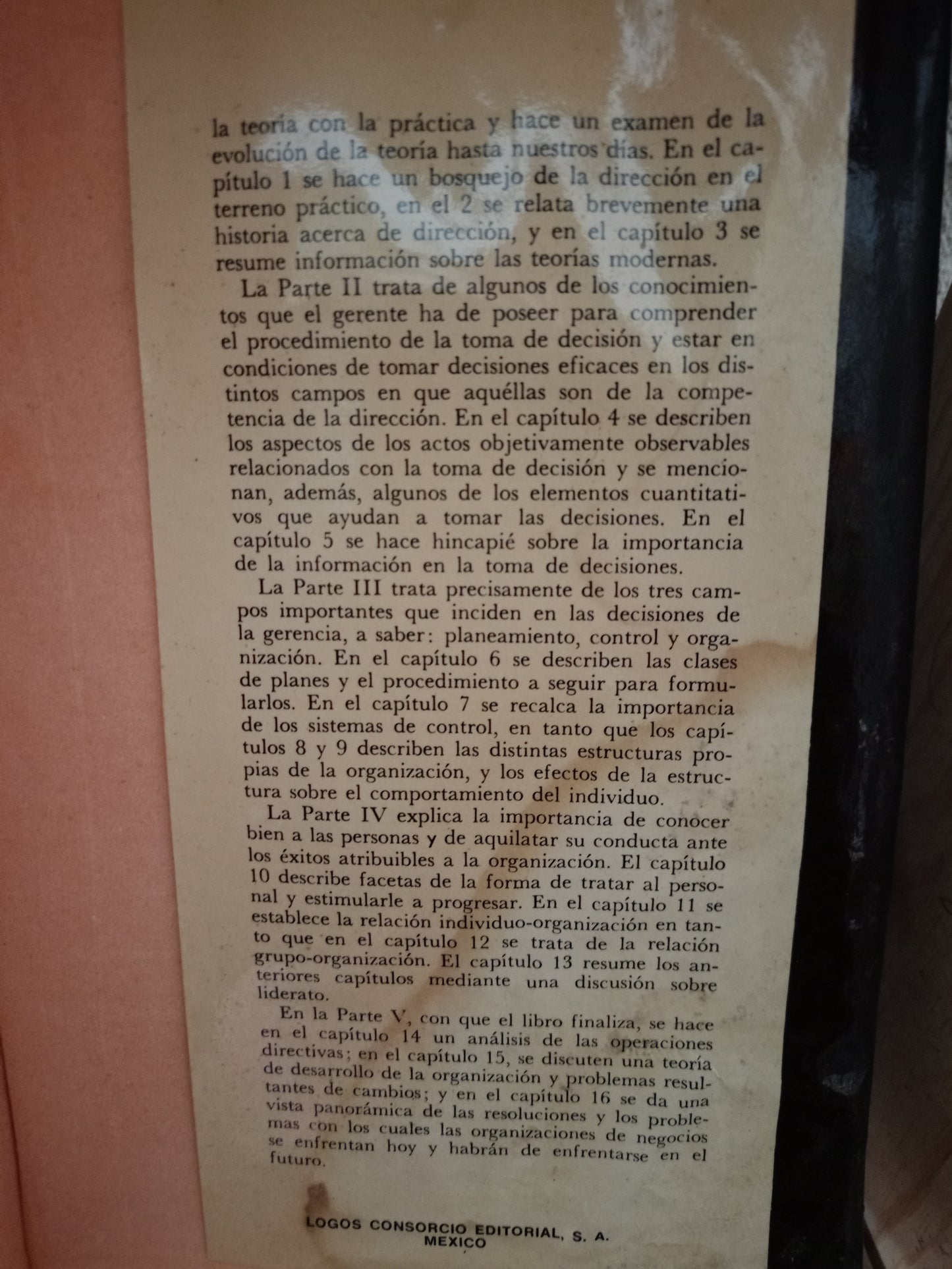 DIRECCIÓN ORGANIZATIVA SISTEMAS Y PROCEDIMIENTOS POR EARL F. LUNDGREN USADO ADMINISTRACIÓN LITERARIA 305