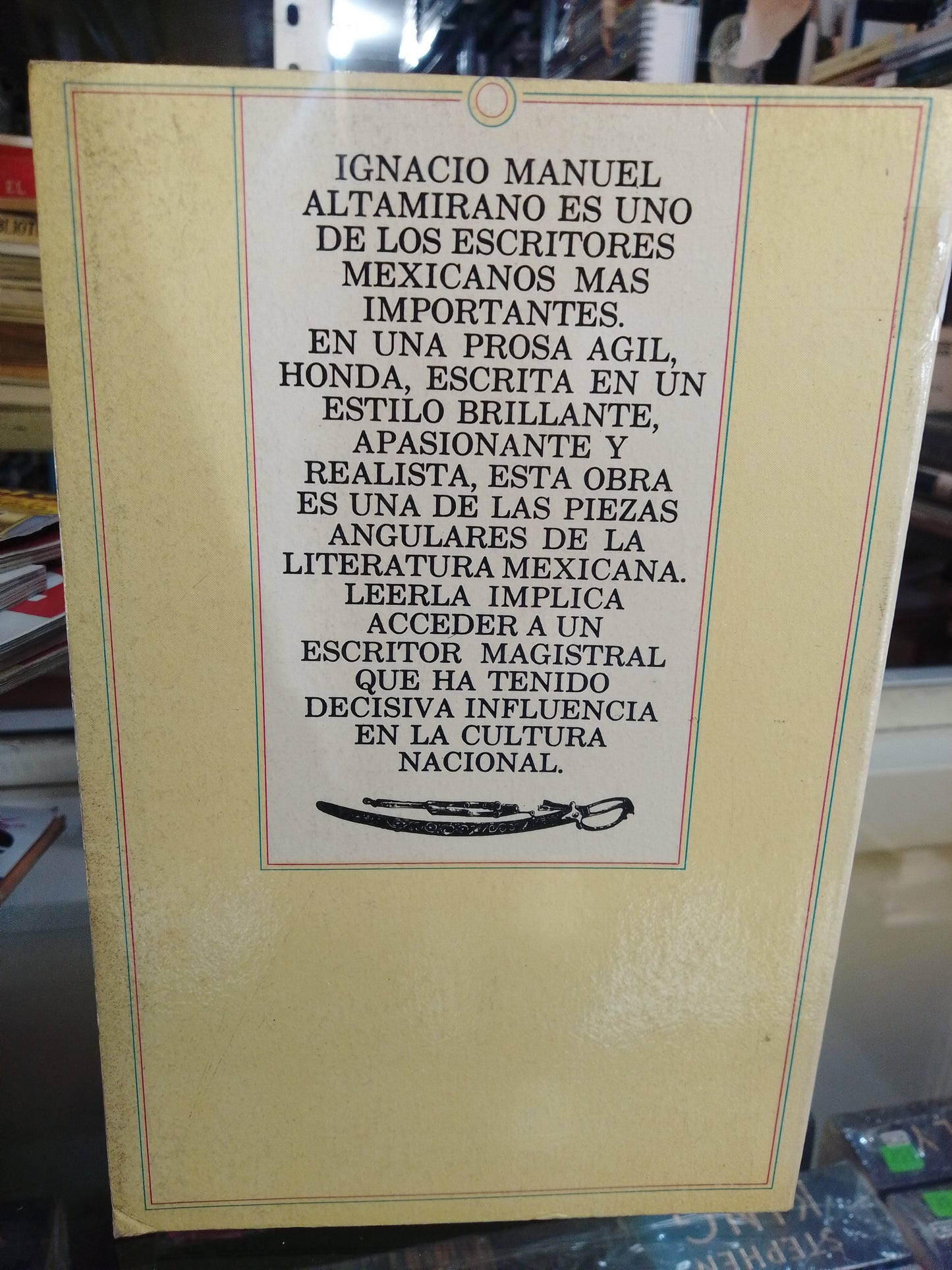 EL ZARCO POR I.M. ALTAMIRANO USADO NOVELAS JUAREZ