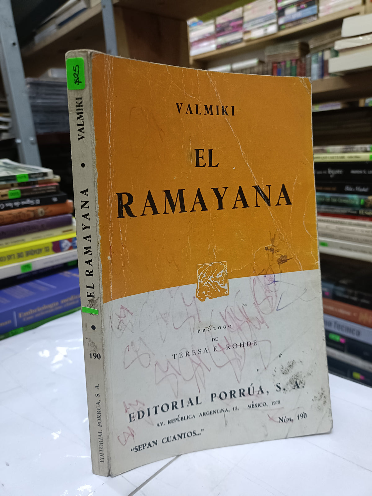 EL RAMAYANA POR VALMIKI USADO NOVELA LITERARIO 207
