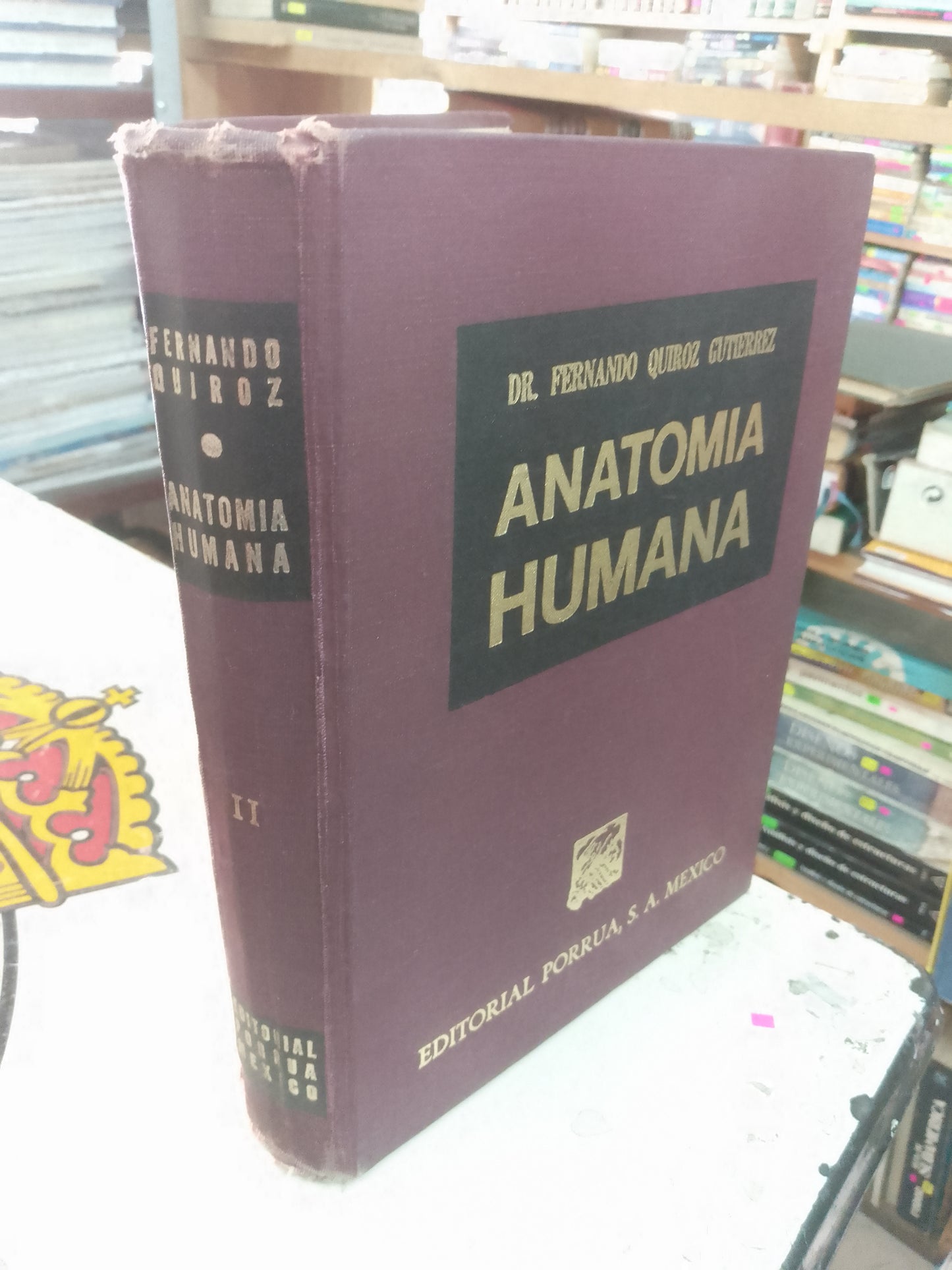 ANATOMÍA HUMANA POR FERNANDO QUIROZ GUTIÉRREZ USADO MEDICINA LITERARIO 207