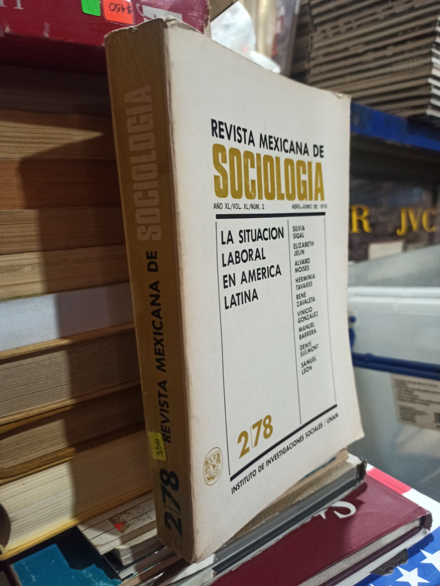 REVISTA MEXICANA DE SOCIOLOGIA LA SITUACION LABORAL EN AMERICA LATINA POR VARIOS AUTORES USADO SOCIOLOGIA ALDAMA