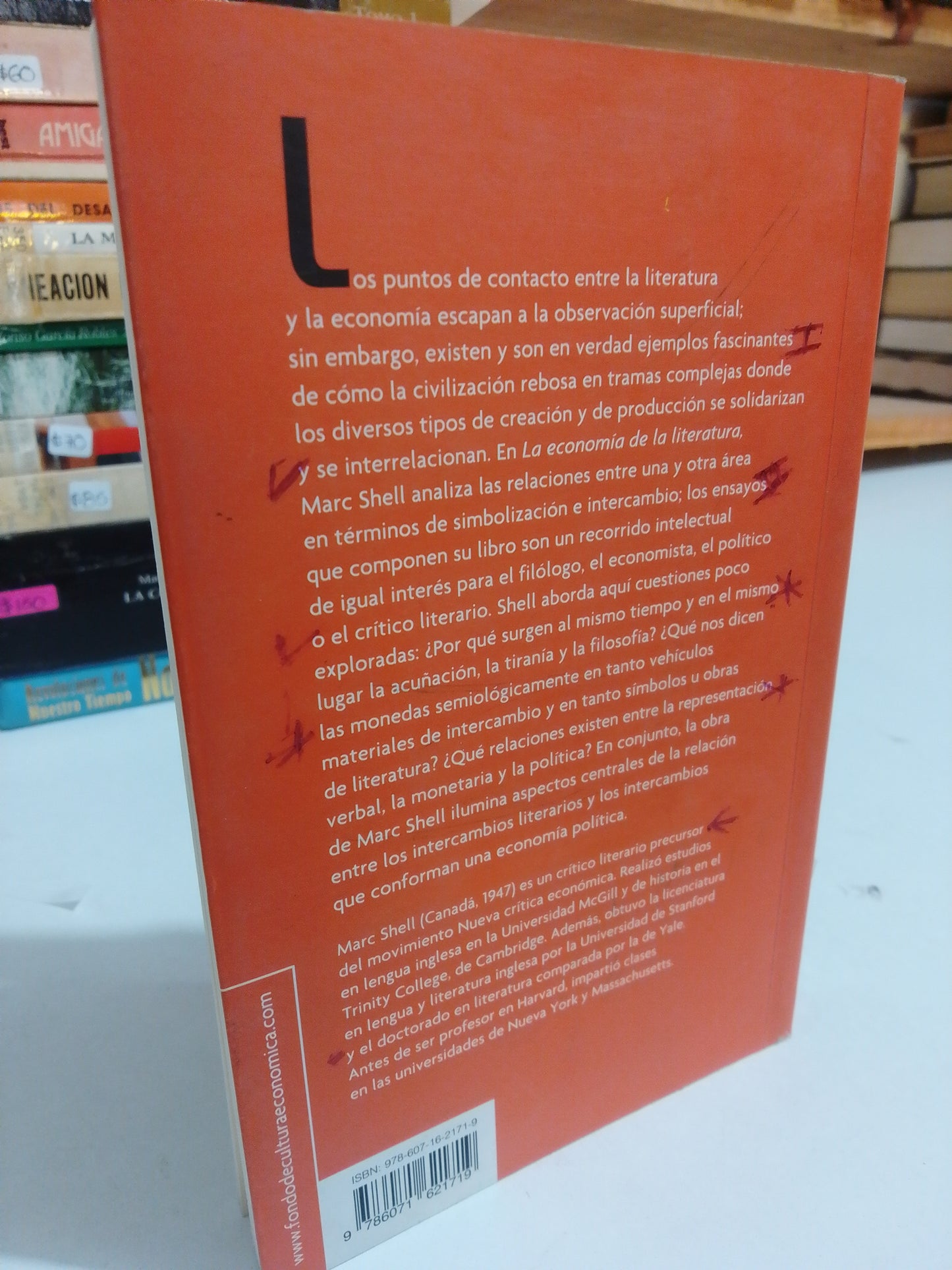 LA ECONOMIA DE LA LITERATURA POR MARC SHELL USADO HISTORIA JUAREZ