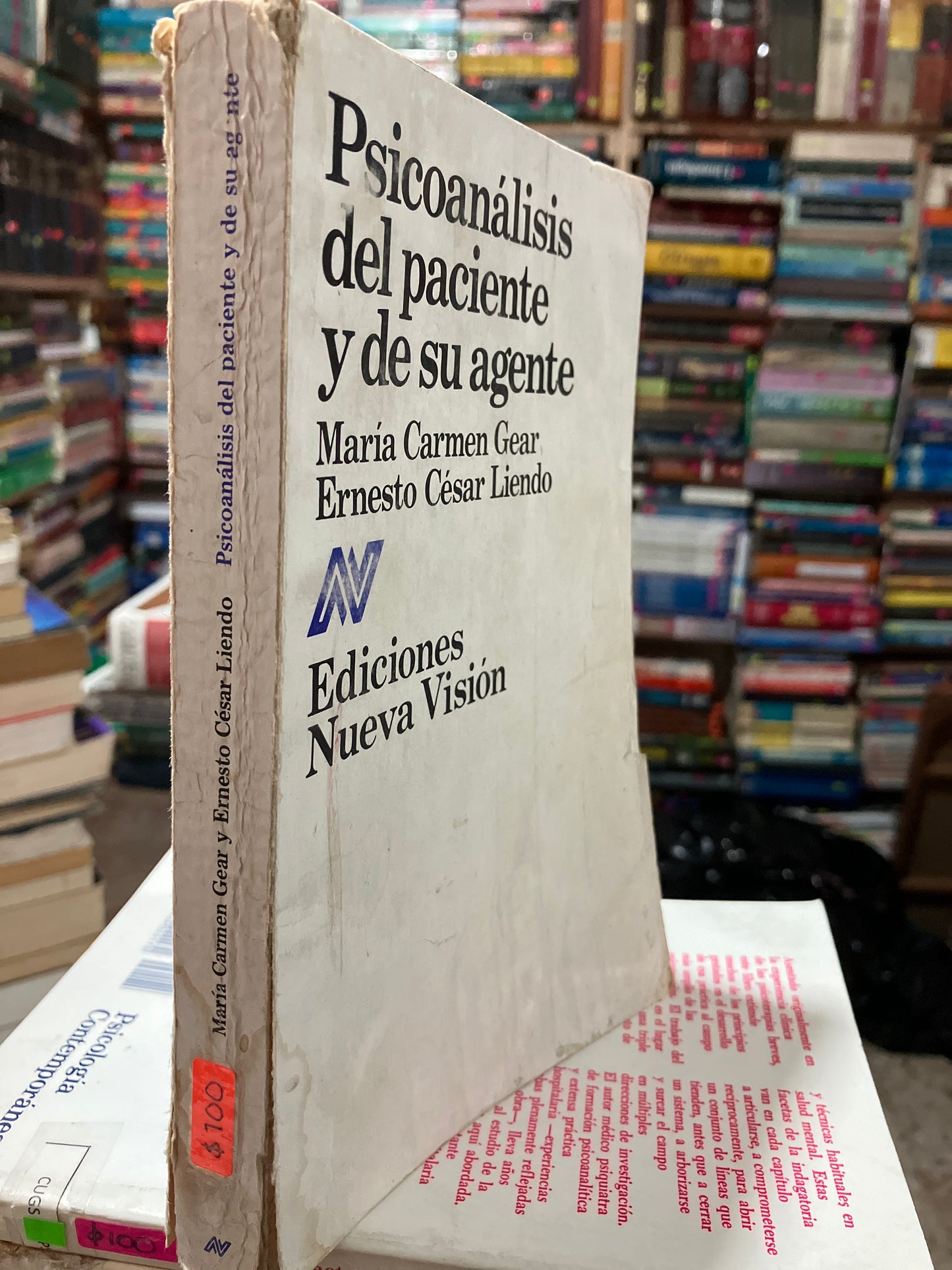 PSICOANÁLISIS DEL PACIENTE Y DE SU AGENTE POR MARIA CARMEN GEAR USADO PSICOLOGÍA ALDAMA