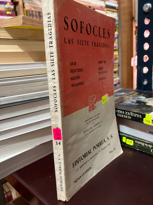 LAS SIETE TRAGEDIAS POR SOFOCLES USADO NOVELA LITERARIO 305