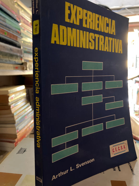 EXPERIENCIA ADMINISTRATIVA POR ARTHUR L SVENSON USADO ADMINISTRACIÓN LITERARIO 207
