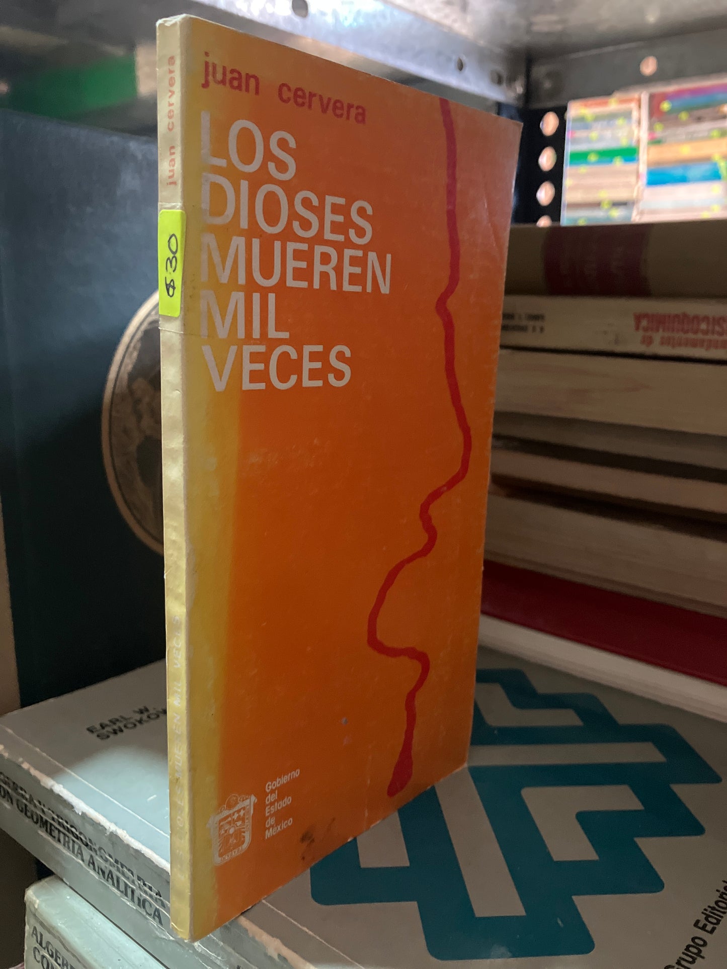 LOS DIOSES MUEREN MIL VECES POR JUAN CERVERA USADO NOVELA ALDAMA