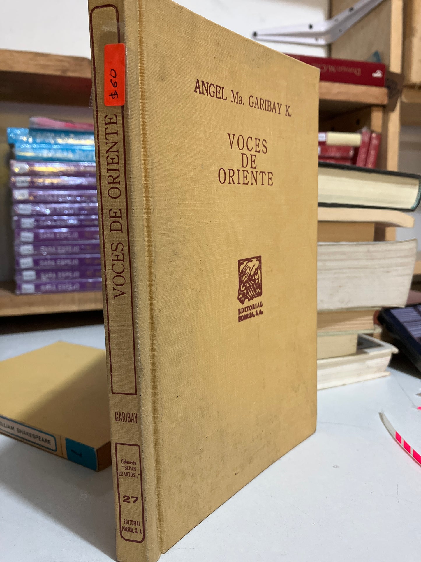 VOCES DE ORIENTE POR ÁNGEL GARIBAY K USADO NOVELAS JUAREZ