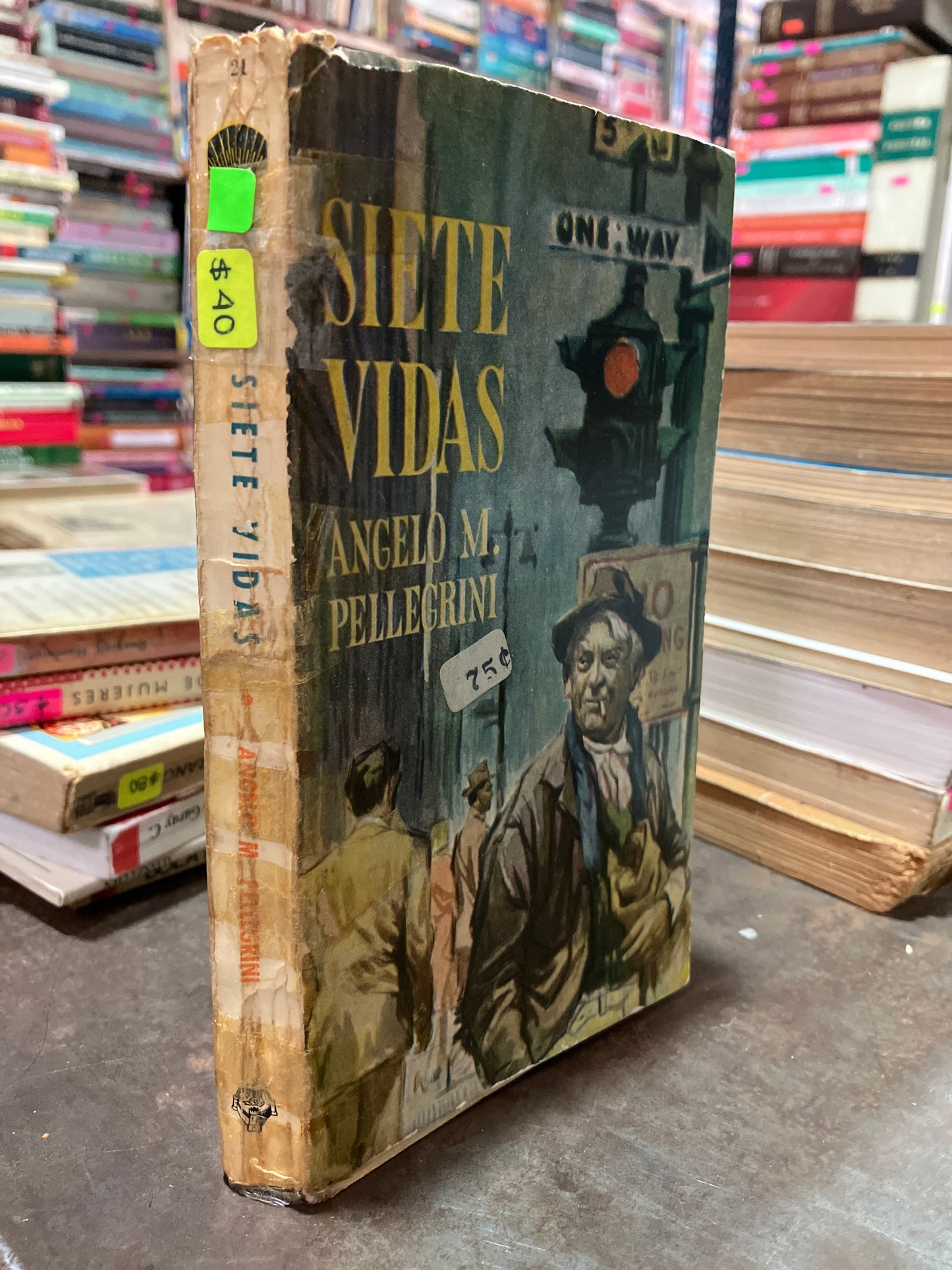 SIETE VIDAS POR ANGELO M PELLEGRINI USADO NOVELAS ALDAMA