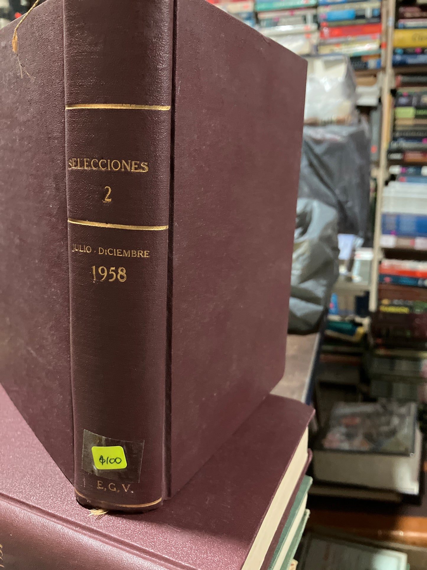 SELECCIONES 2 JULIO-DICIEMBRE 1958 USADO ANTIGUOS ALDAMA