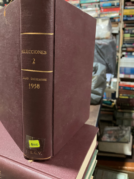 SELECCIONES 2 JULIO-DICIEMBRE 1958 USADO ANTIGUOS ALDAMA