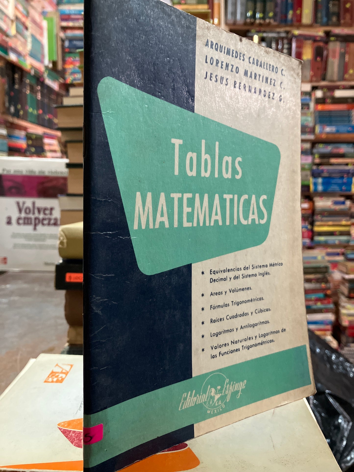 TABLAS MATEMÁTICAS POR AUTORES VARIOS USADO MATEMÁTICAS ALDAMA