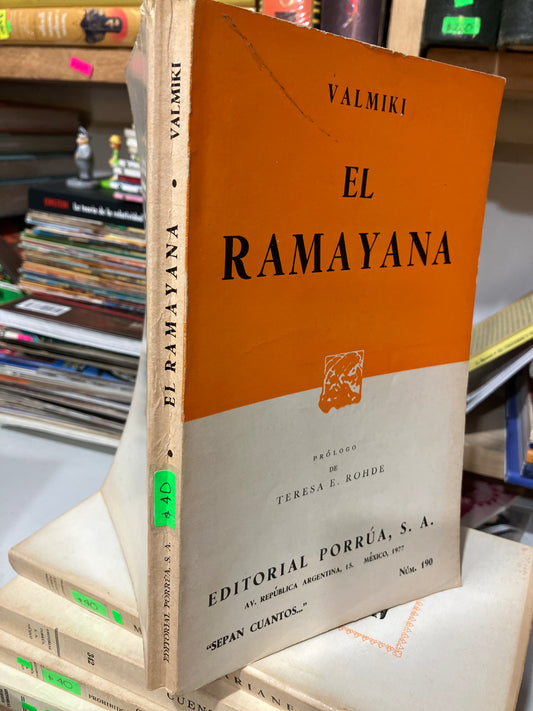 EL RAMAYANA POR VALMIKI USADO NOVELAS JUAREZ