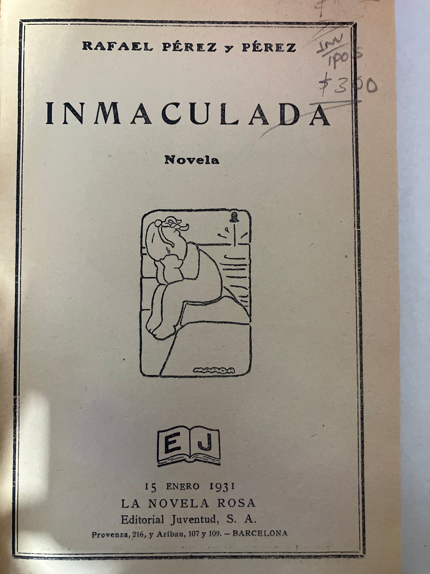 INMACULADA 1931 POR RAFAEL PÉREZ Y PÉREZ USADO ANTIGUOS JUAREZ