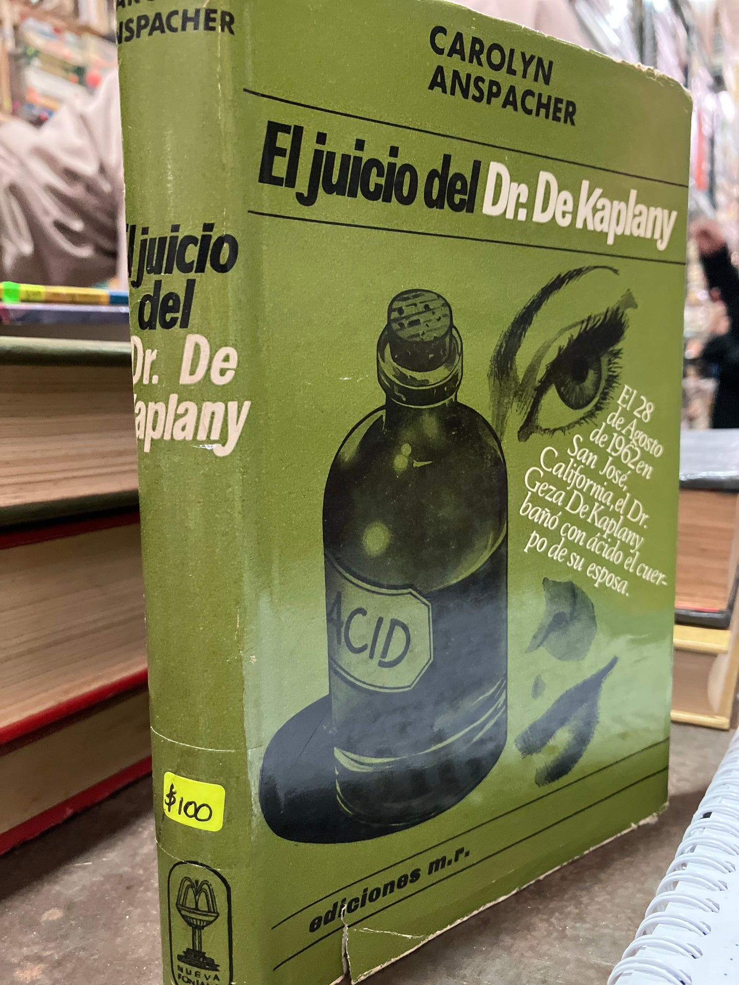 EL JUICIO DEL DR DE KAPLANY POR CAROLYN ANSPACHER USADO NOVELAS ALDAMA