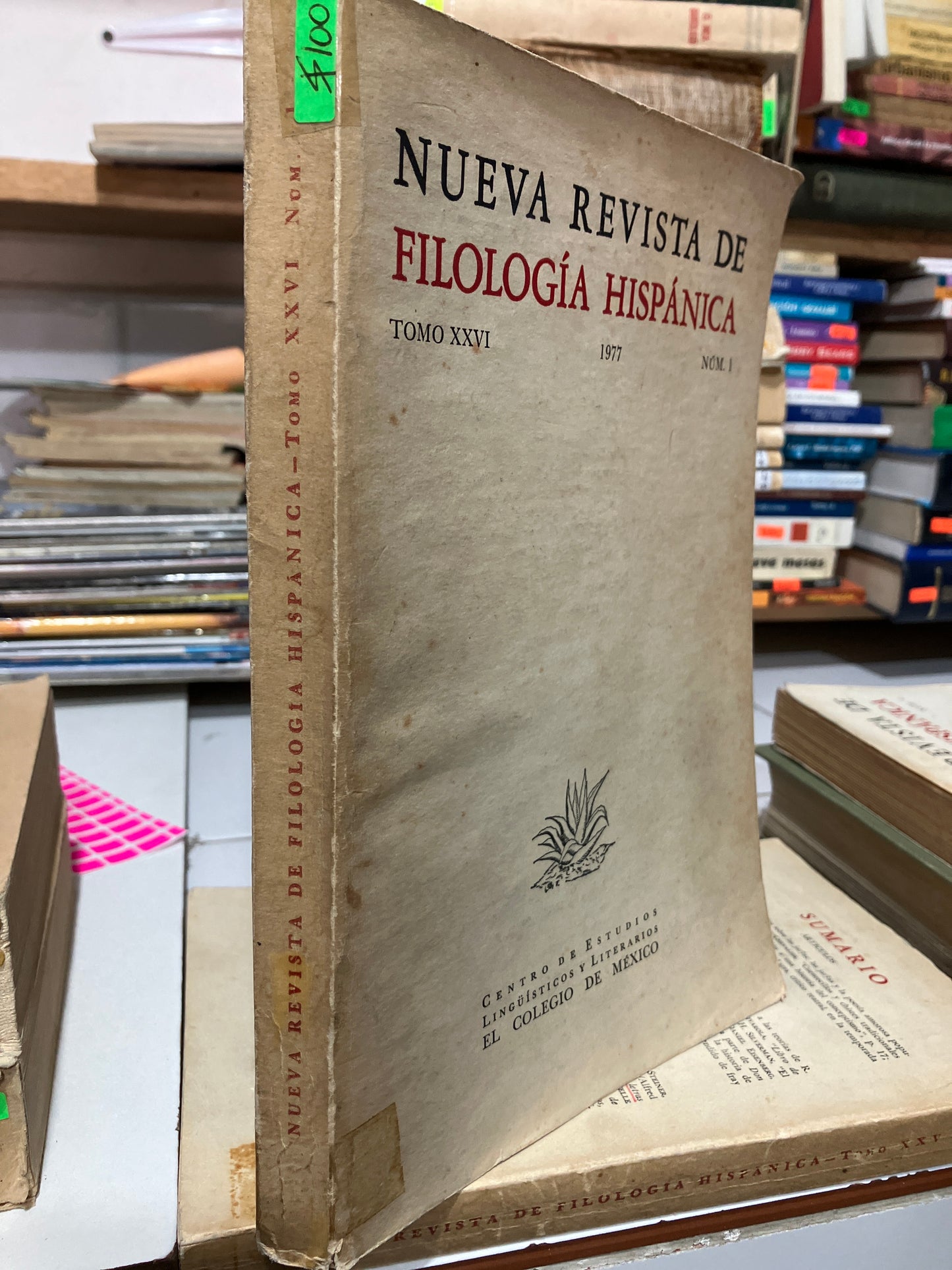 NUEVA REVISTA DE FILOLOGÍA HISPÁNICA TOMO XXVI POR AUTORES VARIOS USADO ANTIGUOS JUAREZ