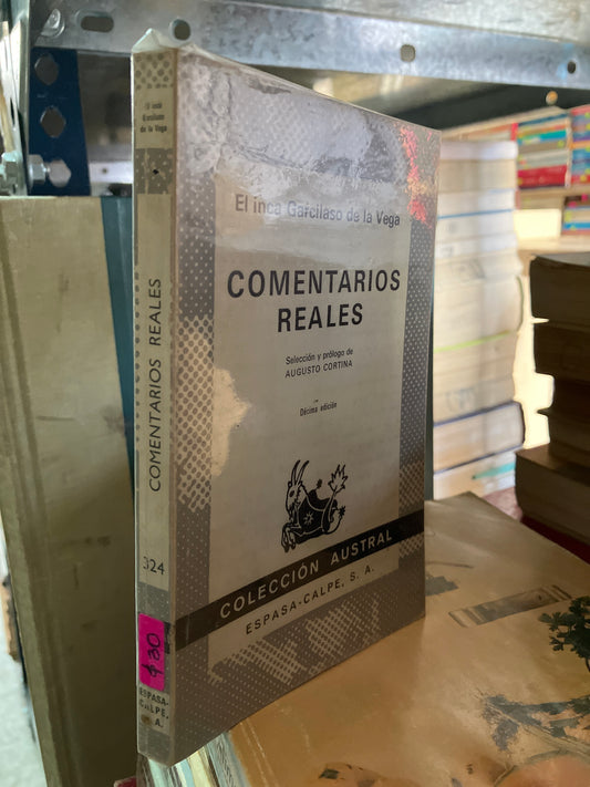 COMENTARIOS REALES POR EL INCA GARCILASO DE LA VEGA USADO NOVELAS ALDAMA