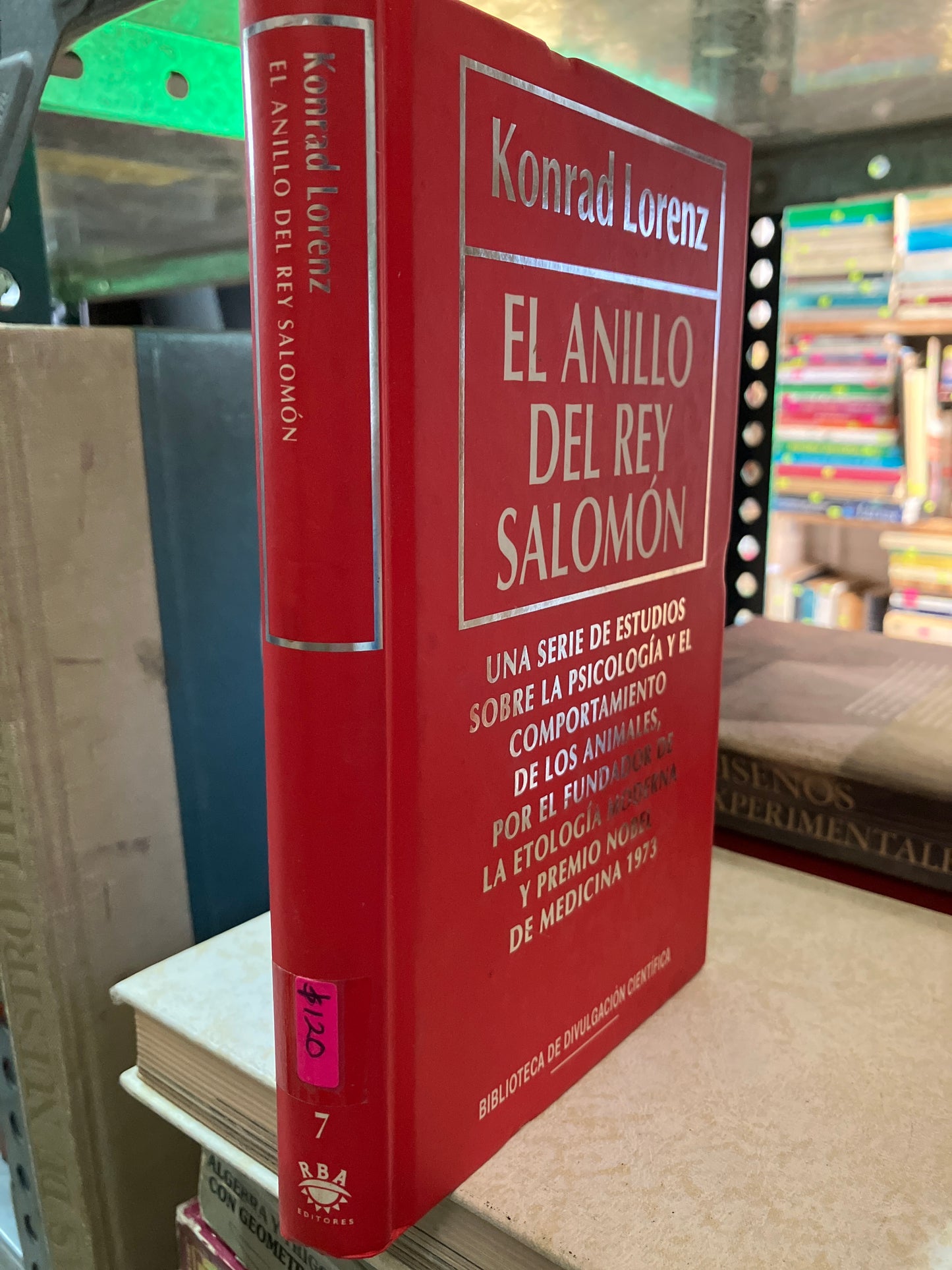 EL ANILLO DEL REY SALOMÓN POR KONRAD LORENZ USADO NOVELA ALDAMA