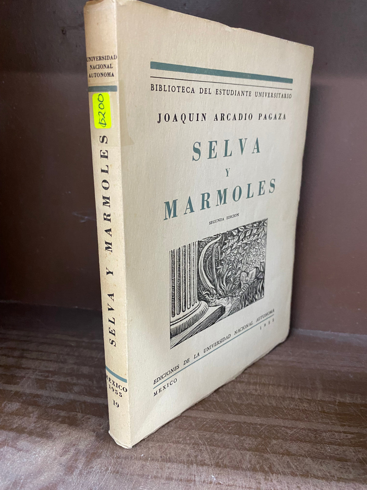 SELVA Y MARMOLES JOAQUIN ARCADIO PAGAZA USADO NOVELA JUAREZ 515