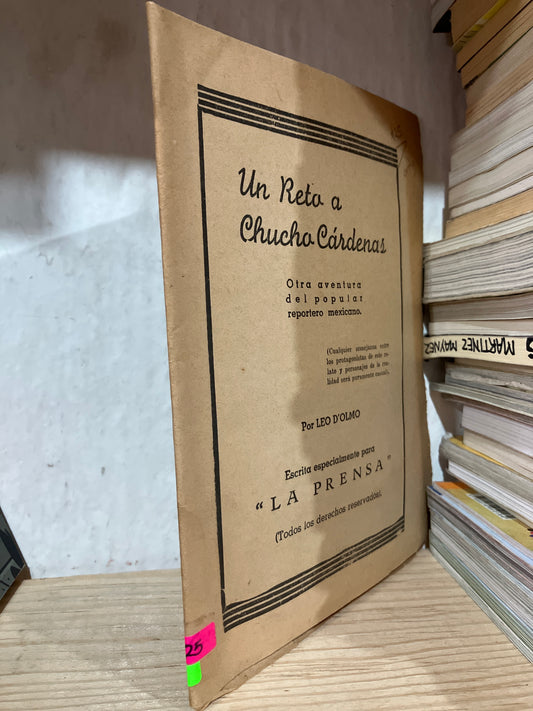 UN RETO A CHUCHO CÁRDENAS POR LEO DOLMO USADO ANTIGUOS ALDAMA