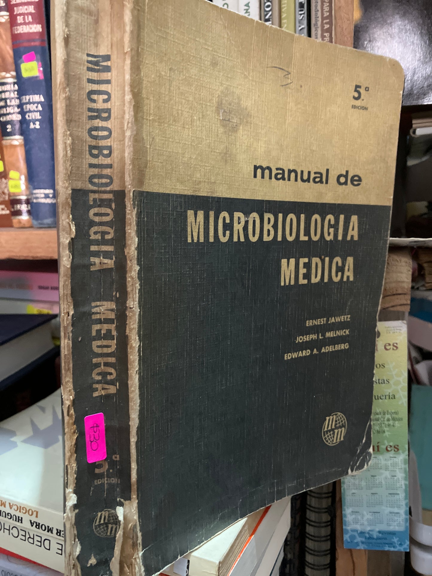MANUAL DE MICROBIOLOGÍA MÉDICA QUINTA EDICIÓN POR AUTORES VARIOS USADO MEDICINA LITERARIO 305