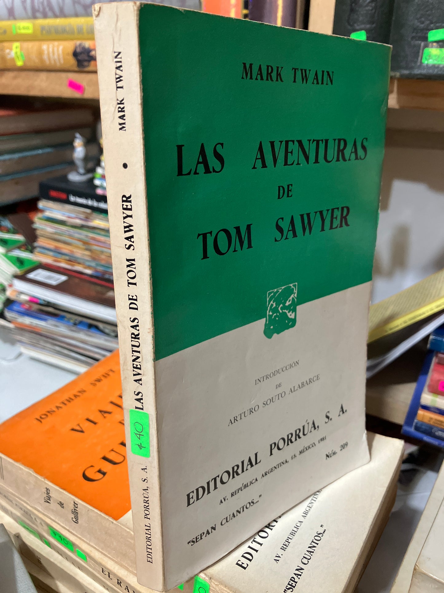 LAS AVENTURAS DE TOM SAWYER POR MARK TWAIN USADO NOVELAS JUAREZ