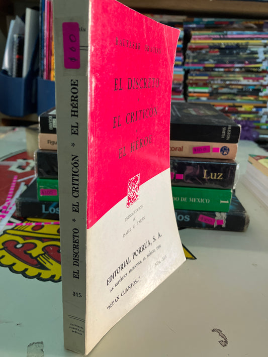 EL DISCRETO EL CRITICÓN EL HÉROE POR BALTASAR GRACIÁN USADO NOVELAS LITERARIO 207