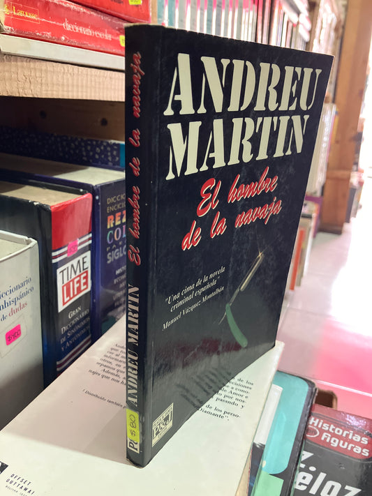 EL HOMBRE DE LA NAVAJA POR ANDREU MARTÍN USADO NOVELA LITERARIO 305