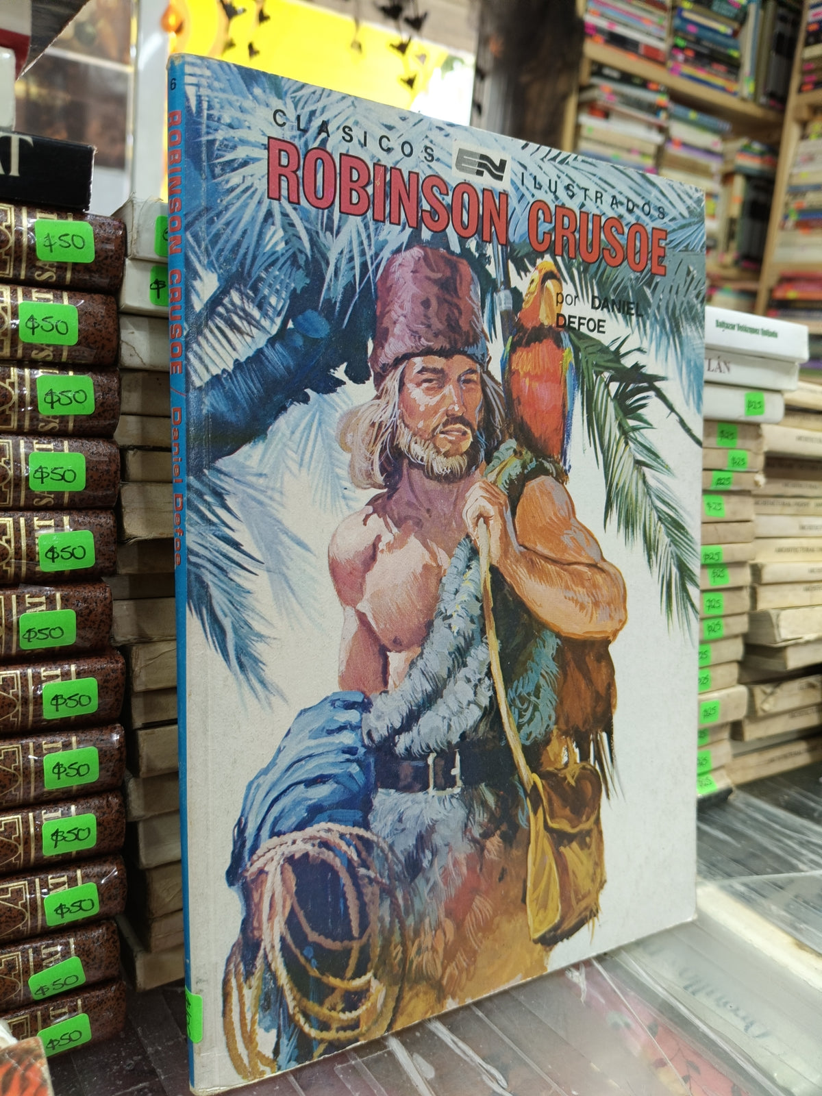 ROBINSON CRUSOE POR DANIEL DEFOE USADO NOVELA JUAREZ 507
