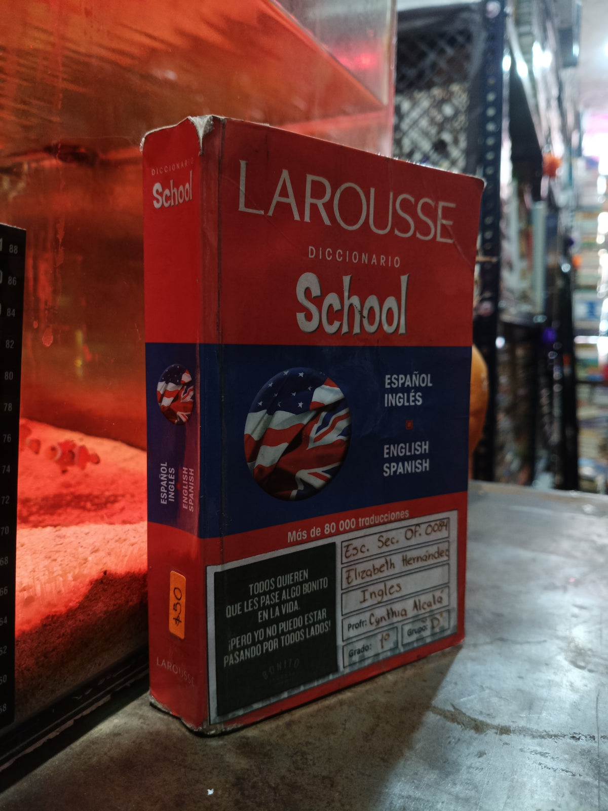 LAROUSSE DICCIONARIO SCHOOL ESPAÑOL INGLES ENGLISH SPANISH USADO IDIOMAS ALDAMA