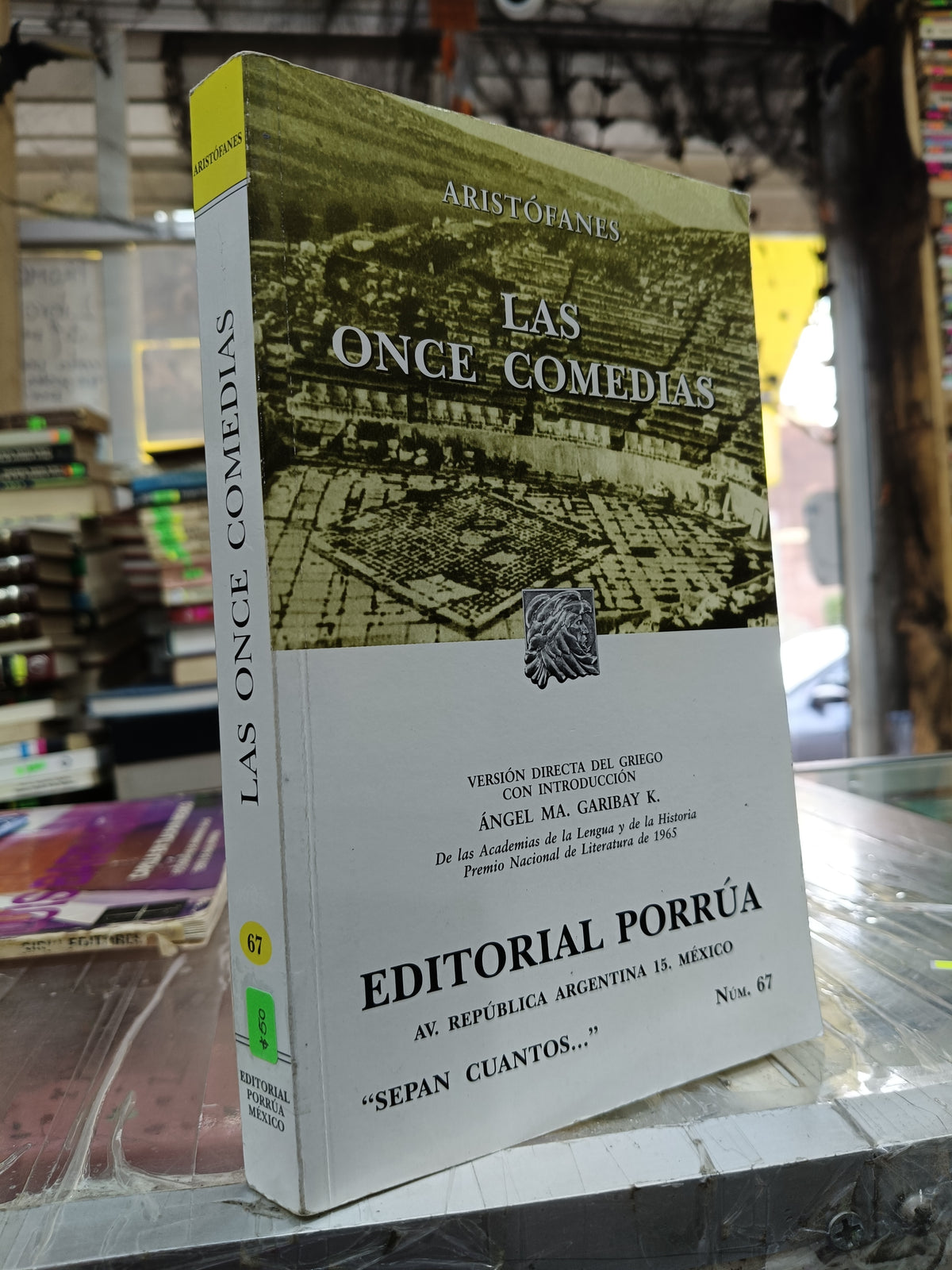 LAS ONCE COMEDIAS POR ARISTOFANES USADO NOVELA JUAREZ 507