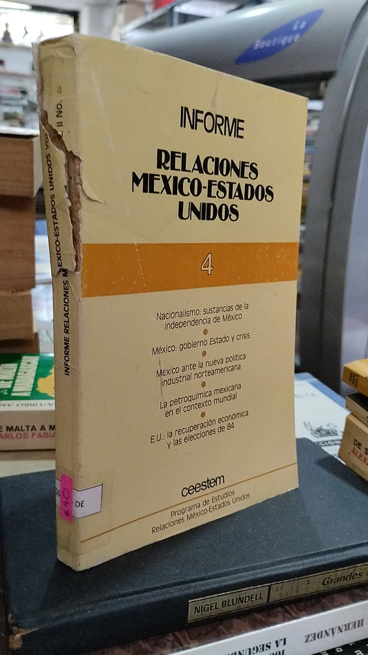 RELACIONES MEXICO-ESTADOS UNIDOS USADO HISTORIA ALDAMA EDITORIAL CEESTEM TAPA BLANDA LIBRO EN BUEN ESTADO