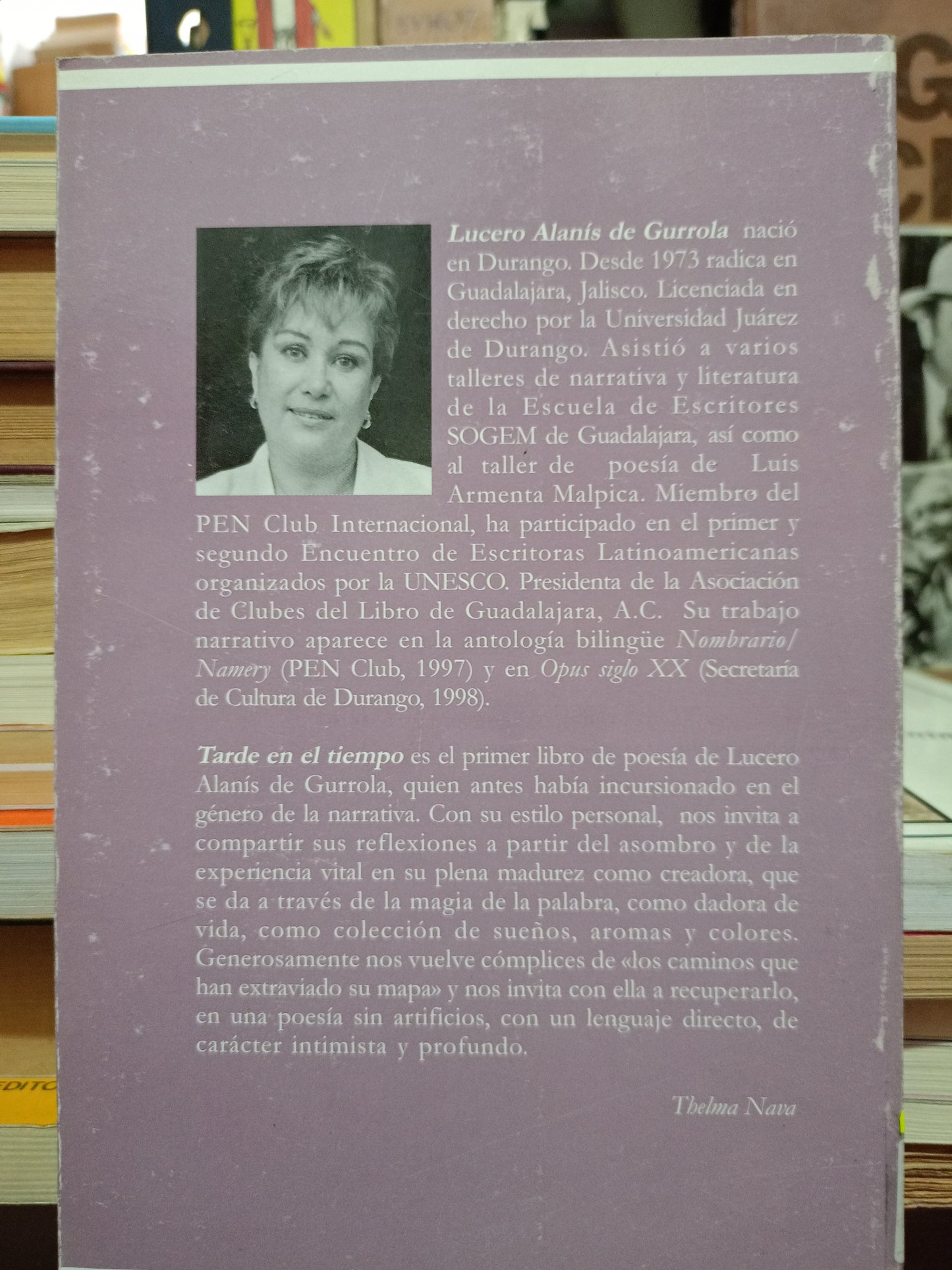 TARDE EN EL TIEMPO LUCERO ALANIS DE GURROLA USADO POESIA LITERARIO 305