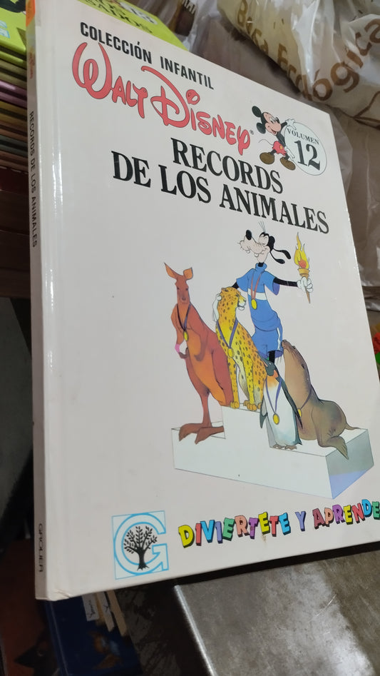 RECORDS DE LOS ANIMALES POR EDITORIAL GROLIER LIBRO USADO INFANTIL ALDAMA