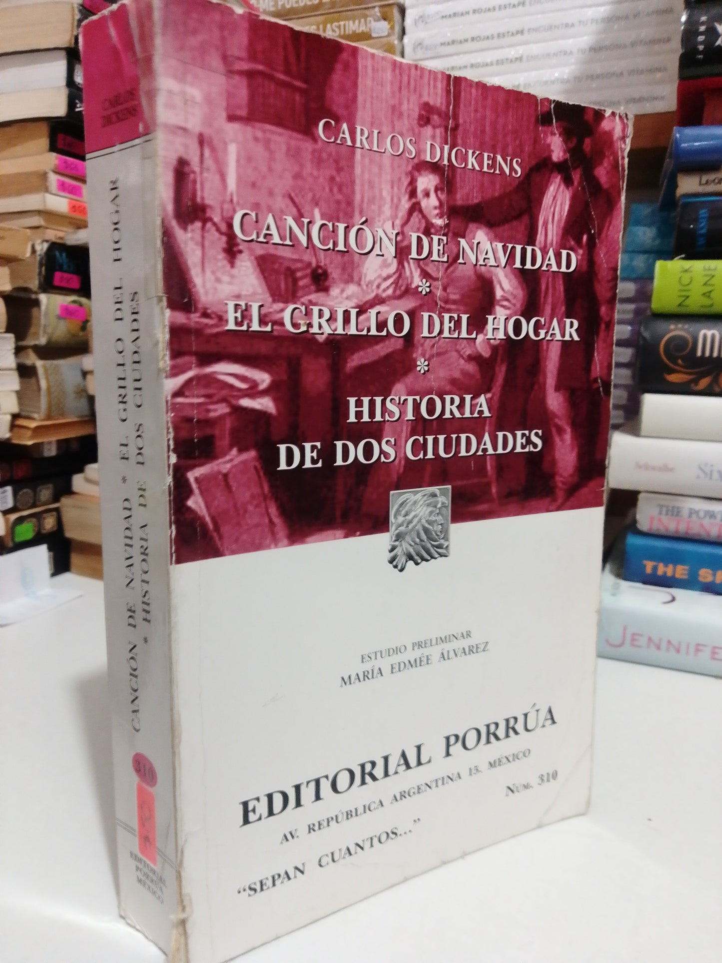 CANCIÓN DE NAVIDAD, EL GRILLO DEL HOGAR, HISTORIA DE DOS CIUDADES ,POR CARLOS DICKENS USADO NOVELA JUÁREZ