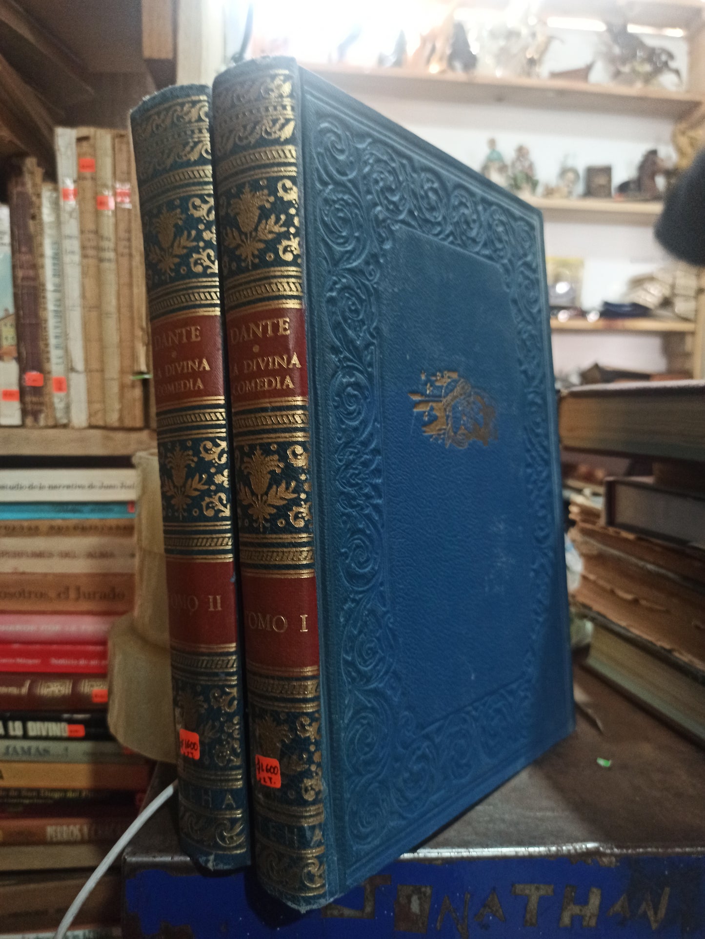 LA DIVINA COMEDIA POR DANTE ALIGHIERI USADO ANTIGUOS ALDAMA 2 TOMOS POR $1600