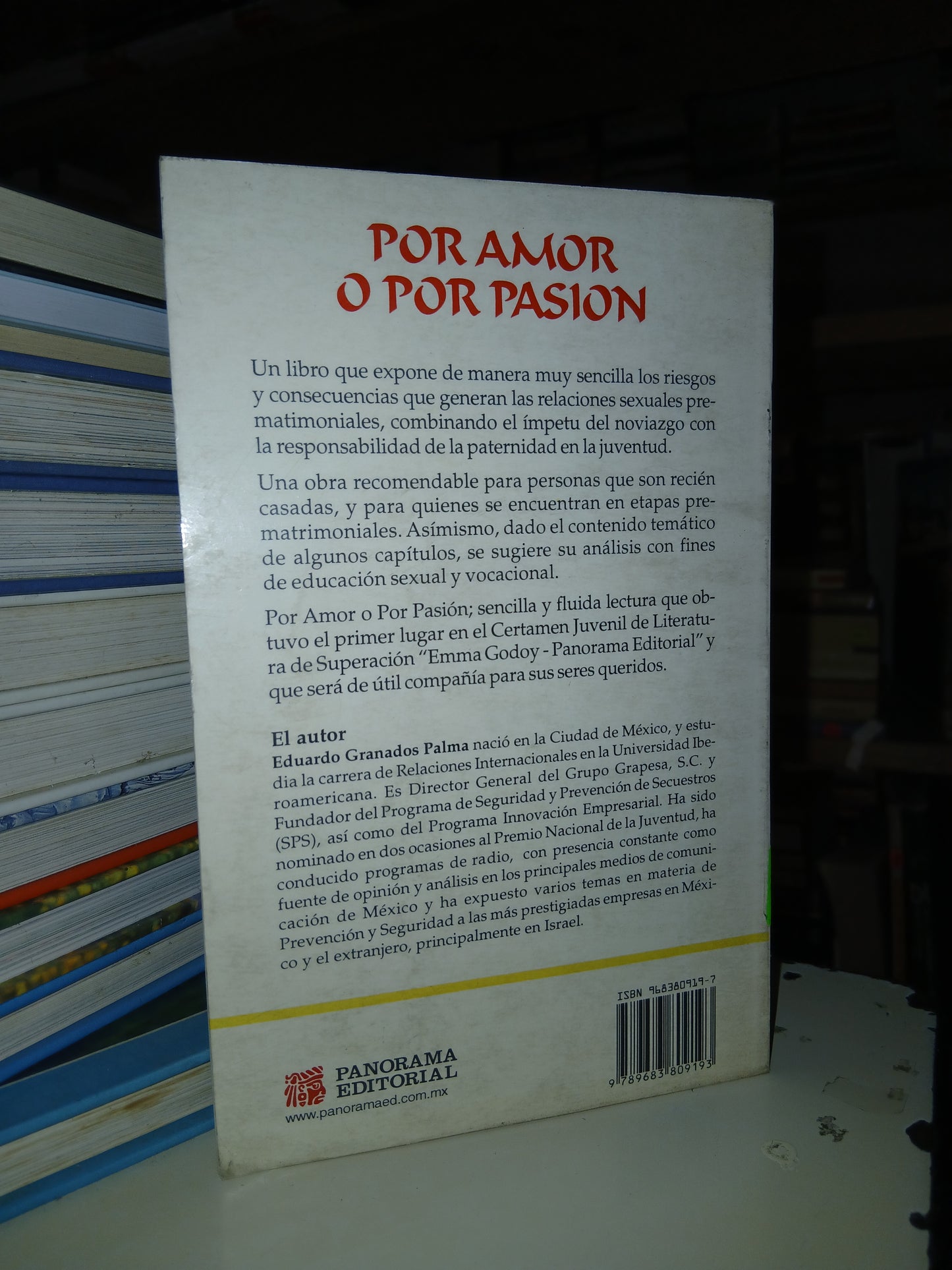 POR AMOR O POR PASIÓN POR EDUARDO GRANADOS USADO SUPERACIÓN PERSONAL LITERARIO 207