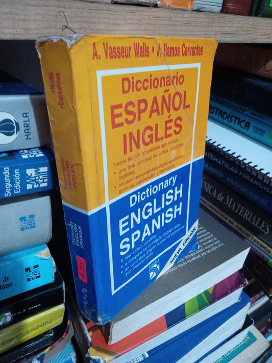 DICCIONARIO ESPAÑOL INGLES POR A VASSEUR WALLS USADO EDUCACION JUAREZ