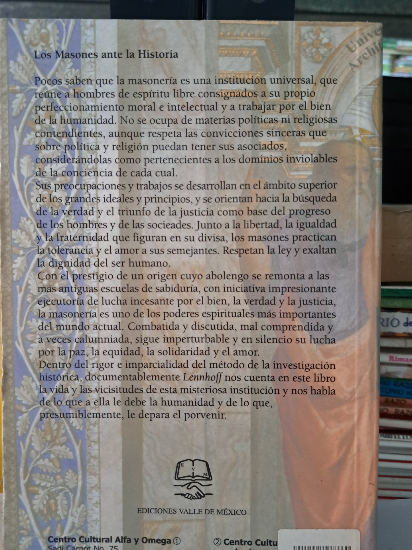 LOS MASONES ANTE LA HISTORIA EUGEN LENNHOF USADO MASONERÍA ALDAMA